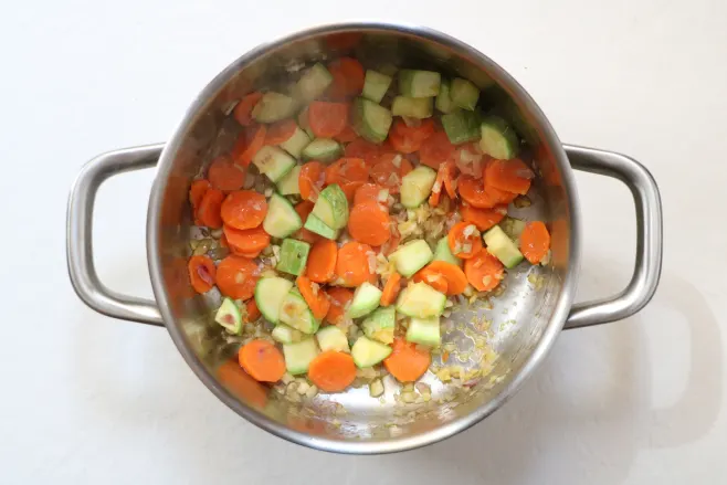 Fry veggies