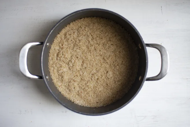 Boil quinoa