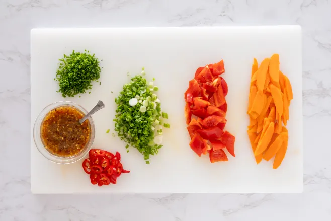 Prep veg and sauce