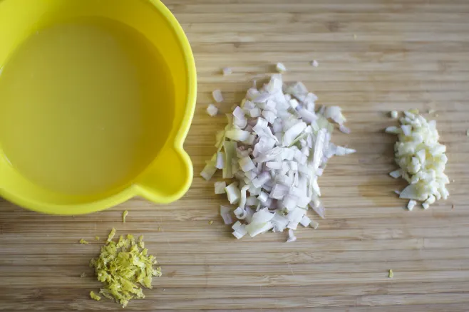 Prep risotto vegetables