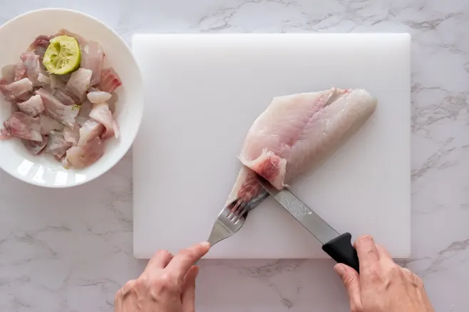 Fillet and marinate fish