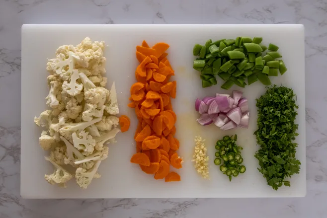 Prep vegetables