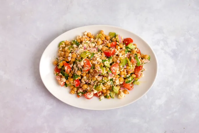 High Protein: Cottage Cheese and Chickpea Salad