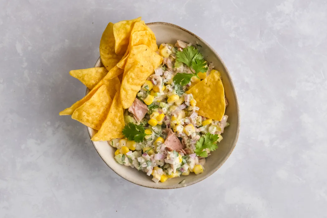 Tuna Salad with Crispy Tortilla Chips