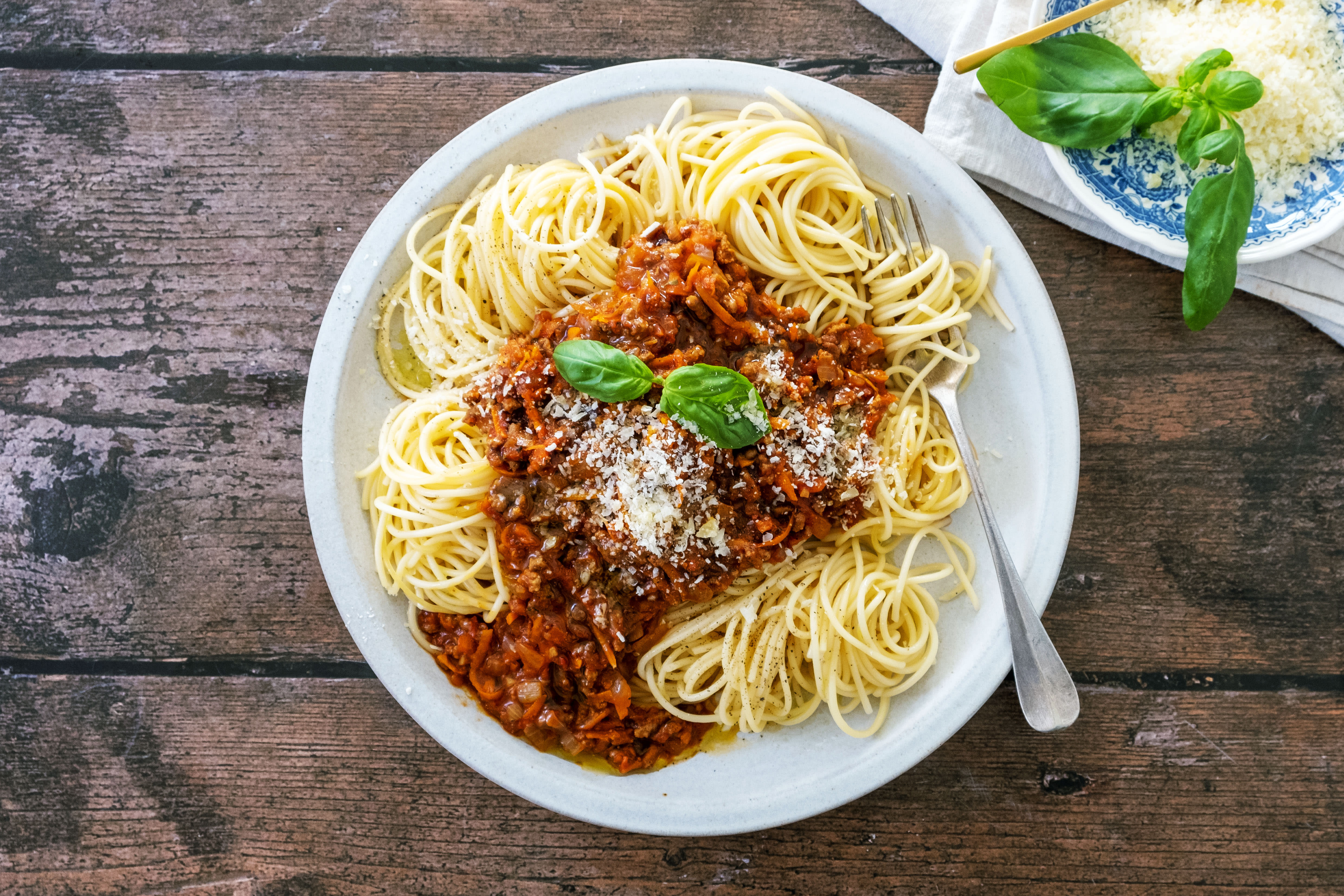 Classic Spaghetti Bolognese with Parmesan