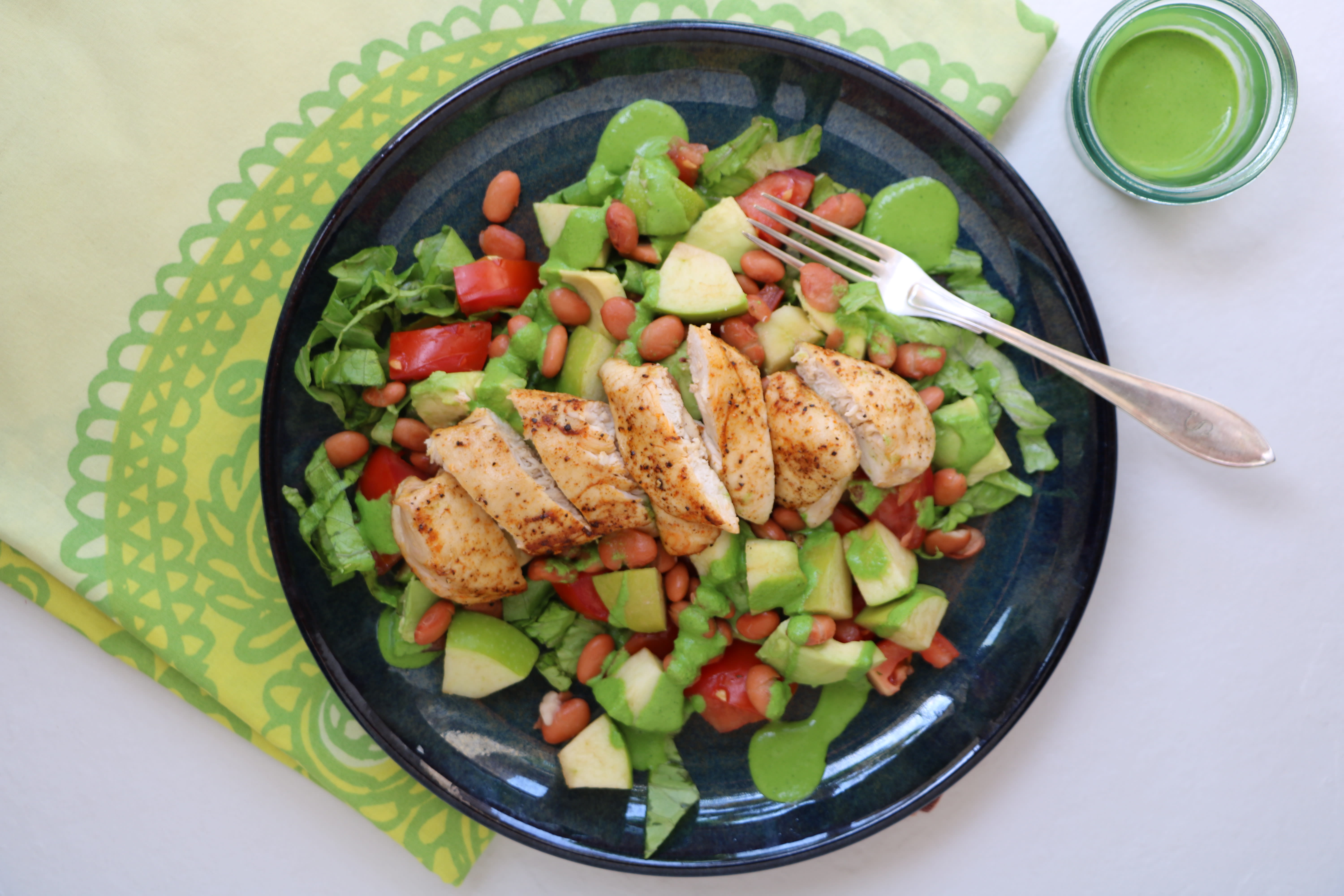 Chicken with Coriander Salsa and Avocado Pinto Bean Salad Hello Chef!