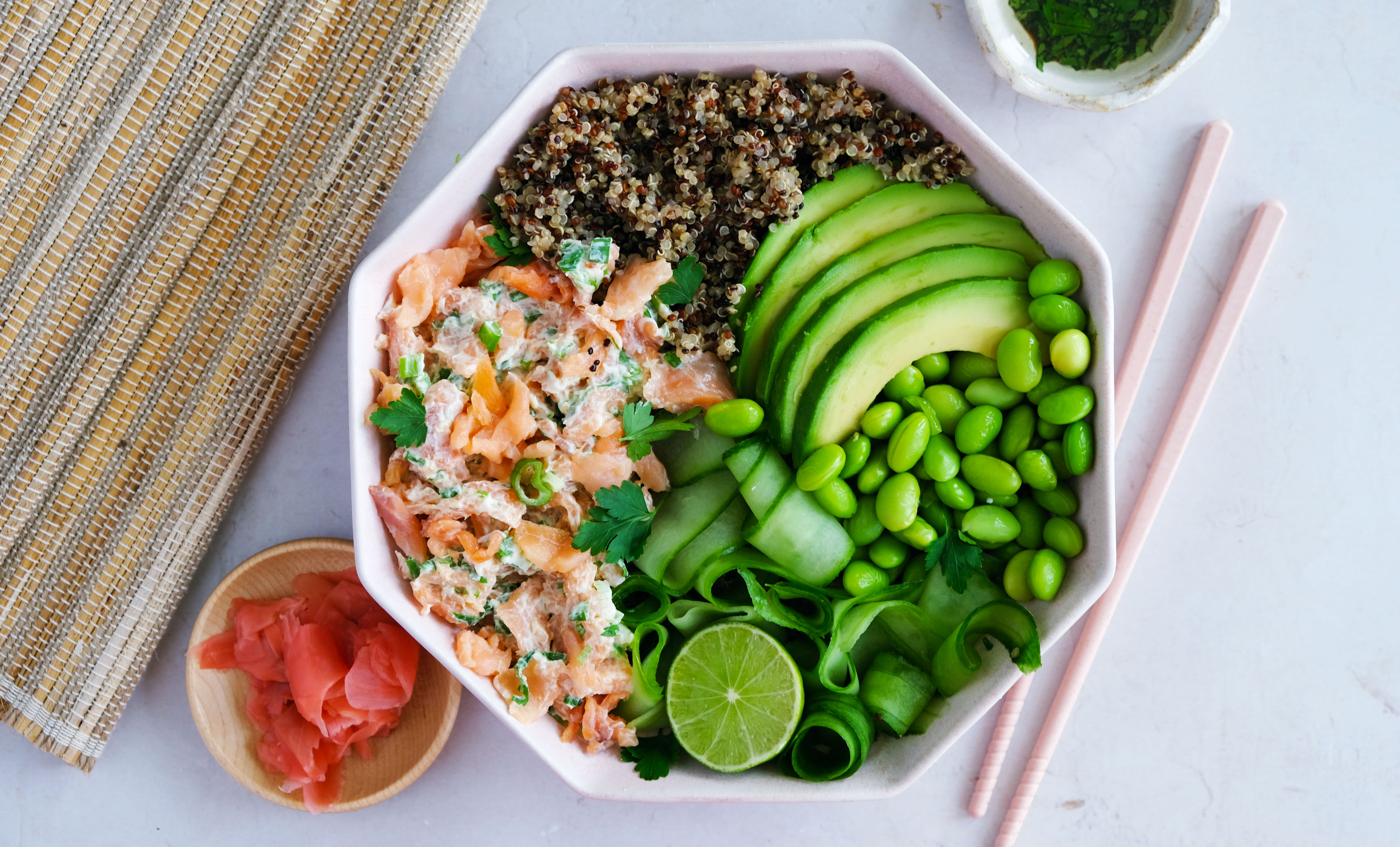 Salmon quinoa bowl deals