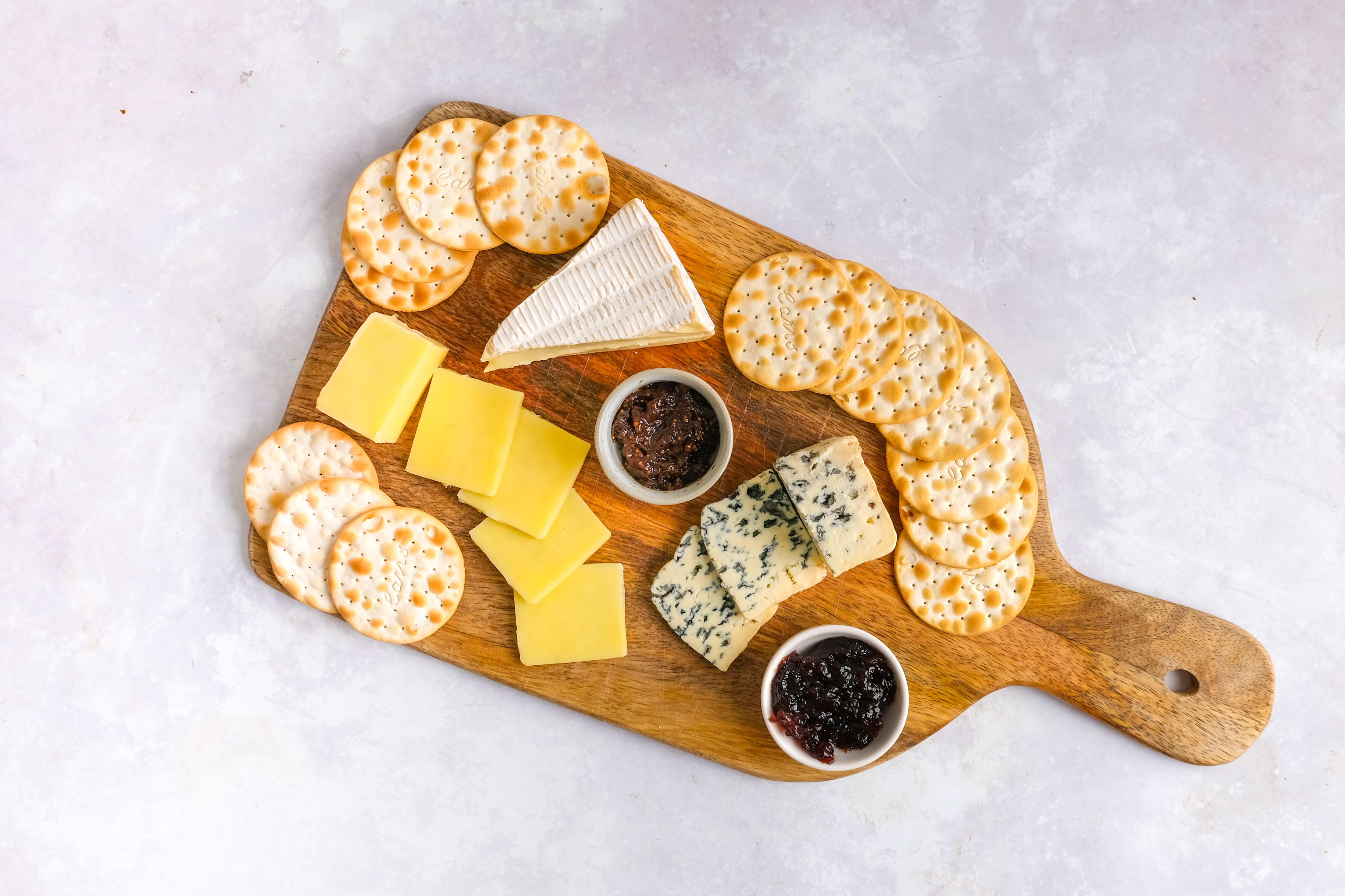 Classic Cheeseboard with Brie, Blue, and Mature Cheddar | Hello Chef!