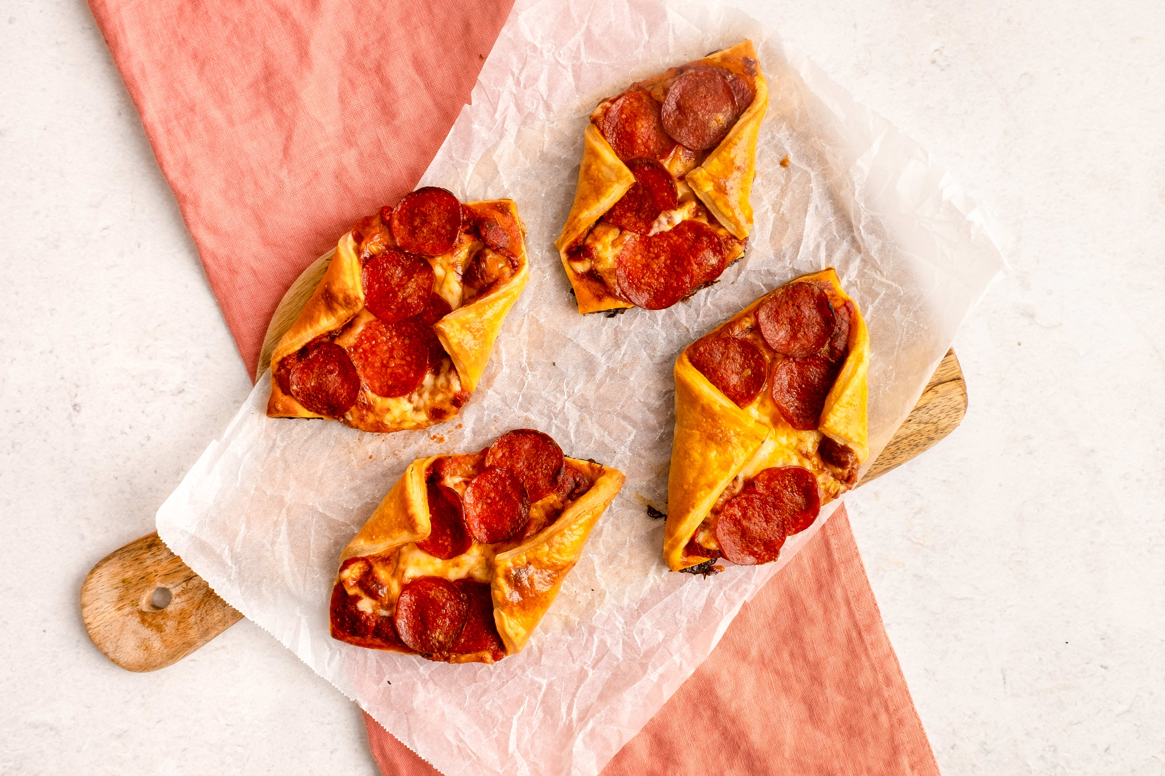 Pepperoni Pizza Puff Pastry Turnovers | Hello Chef!
