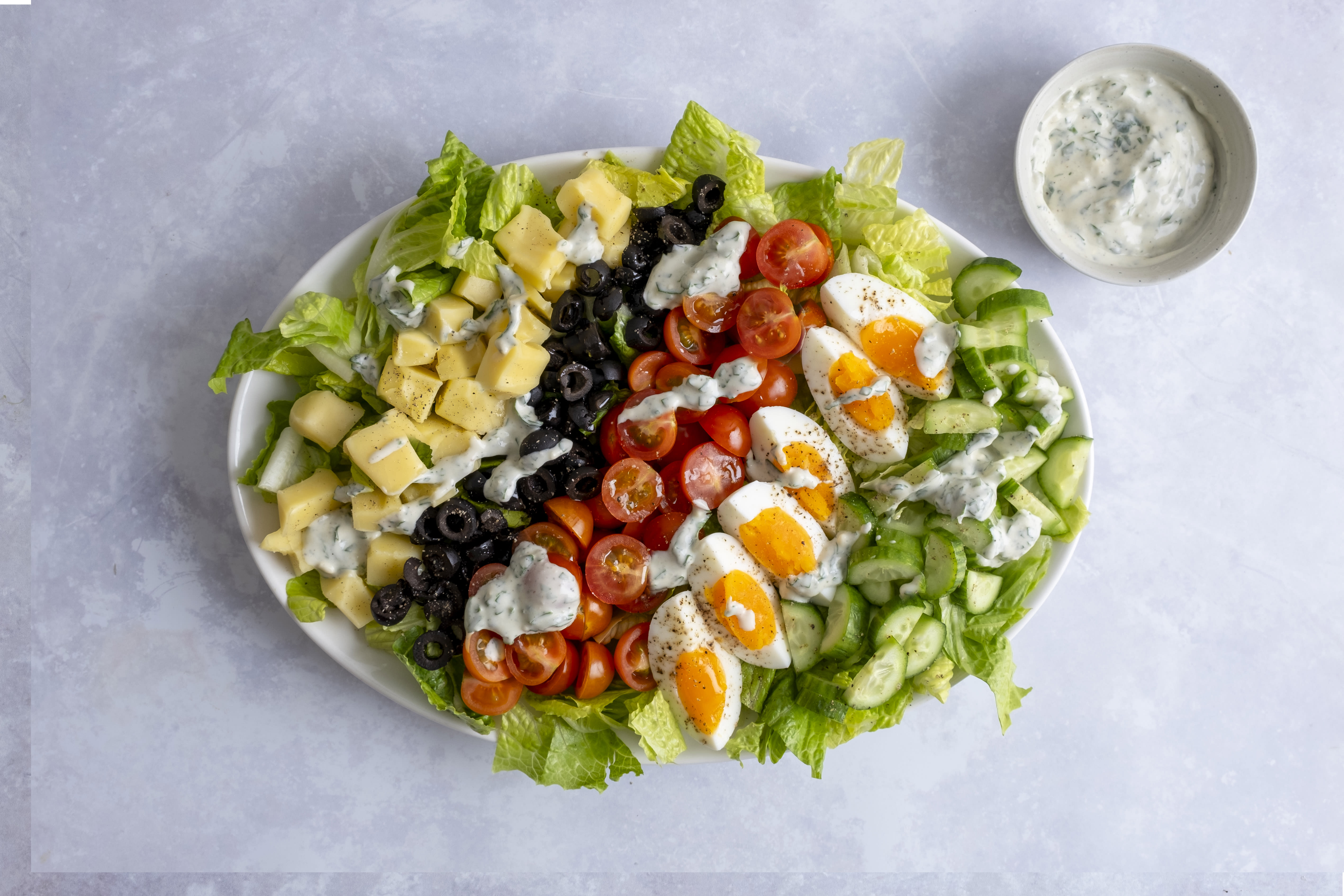 chopped salad with blue cheese dressing Homemade Blue Cheese Dressing