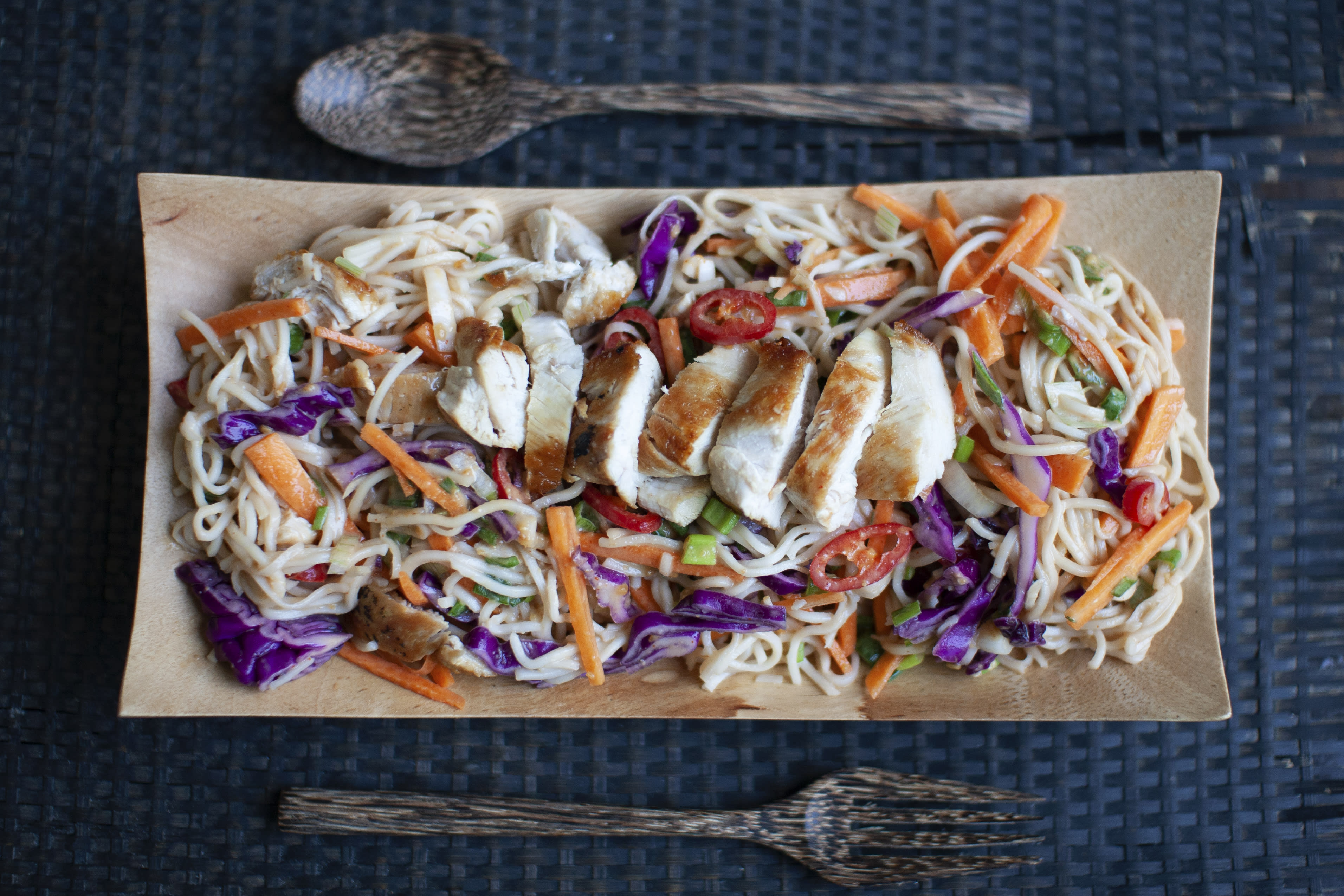 Crunchy Chicken Satay Noodle Salad Hello Chef!