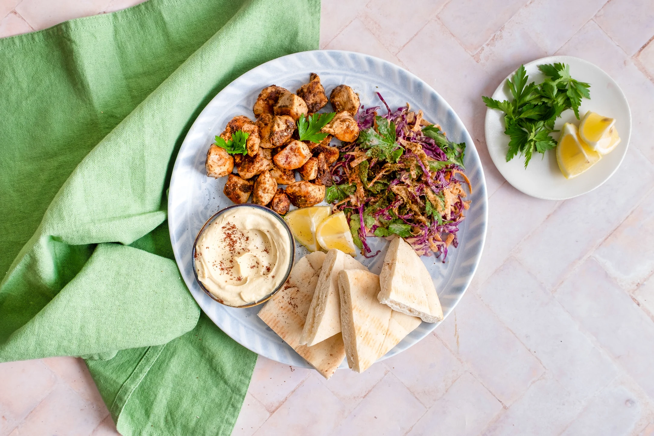 Express: Middle-Eastern Chicken and Tahini Slaw with Pre-prepped Ingredients