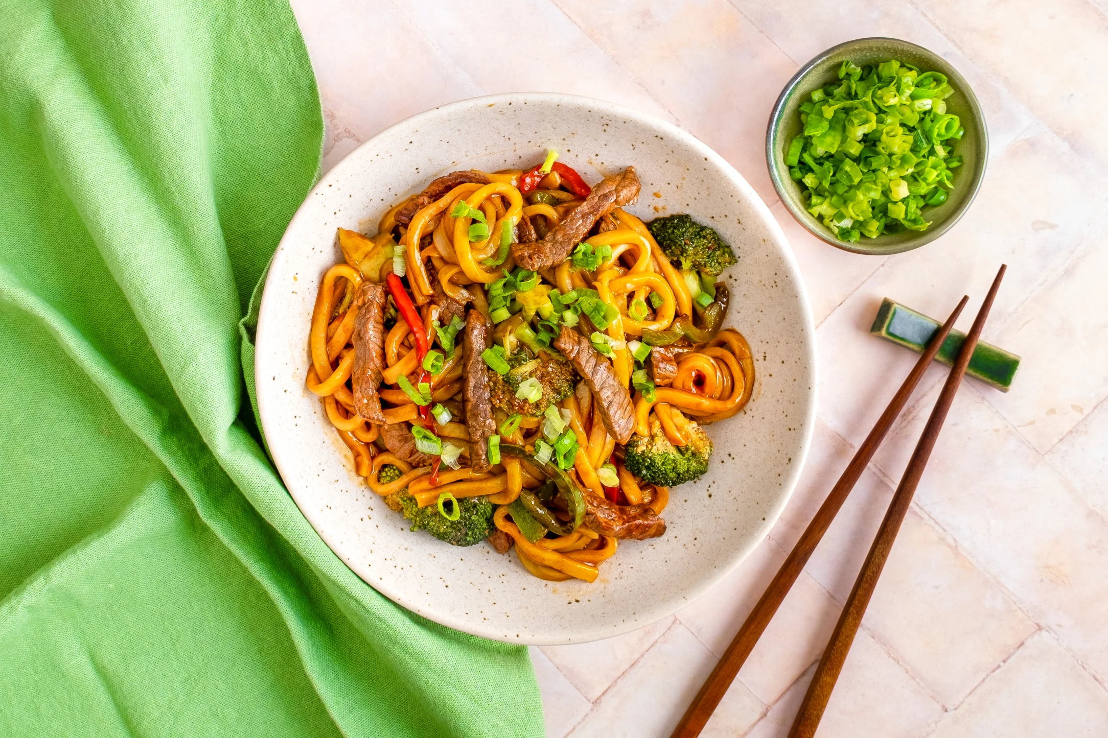 Express: Teriyaki Beef Udon Noodles with Pre-prepped Ingredients