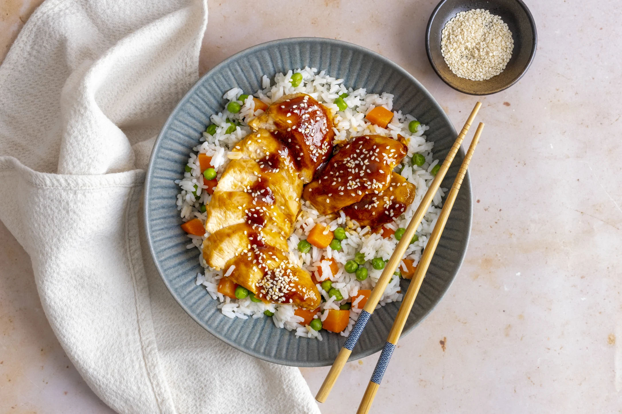 Chicken Teriyaki with Veggie Jasmine Rice
