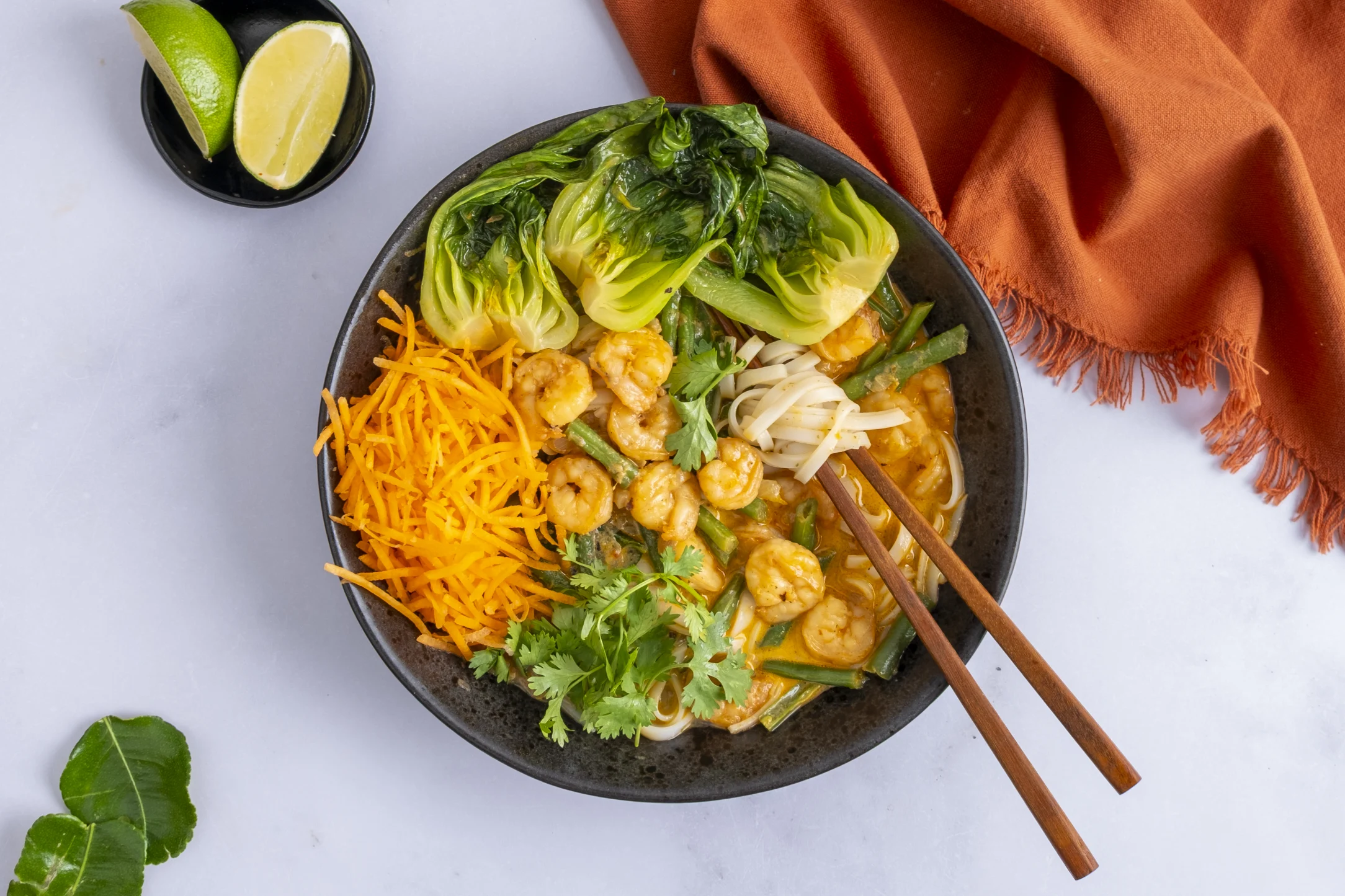 Express: Thai Red Curry Prawn Noodle Bowl with Pre-prepped Ingredients