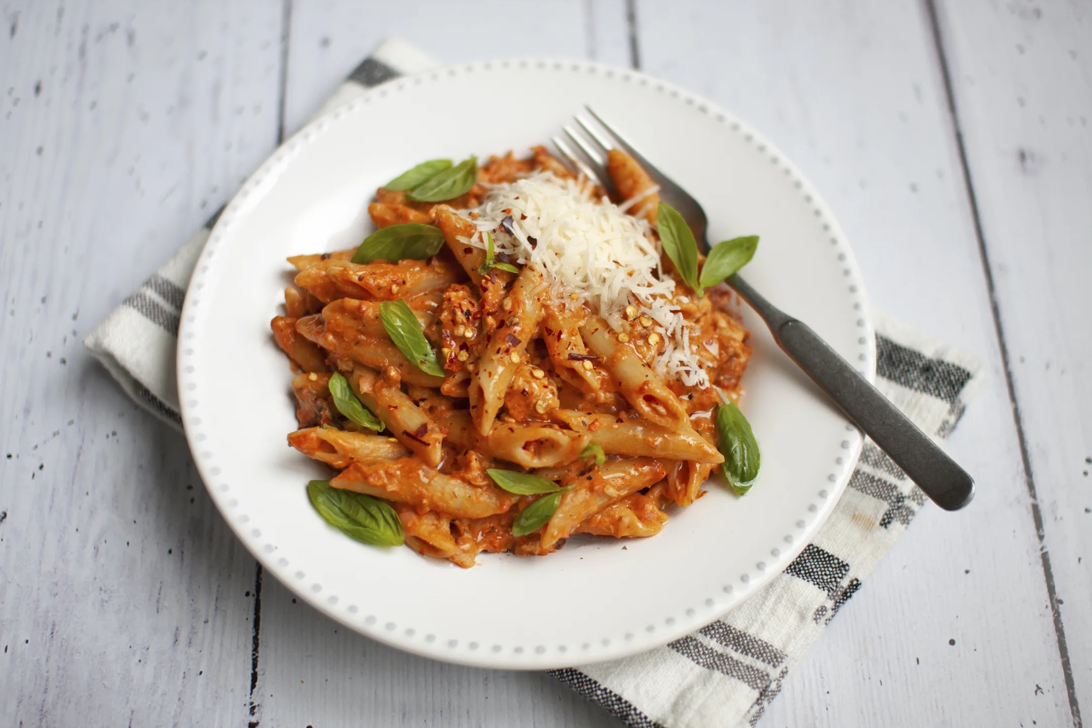 One Pot Chicken Mince and Chorizo Penne Pasta