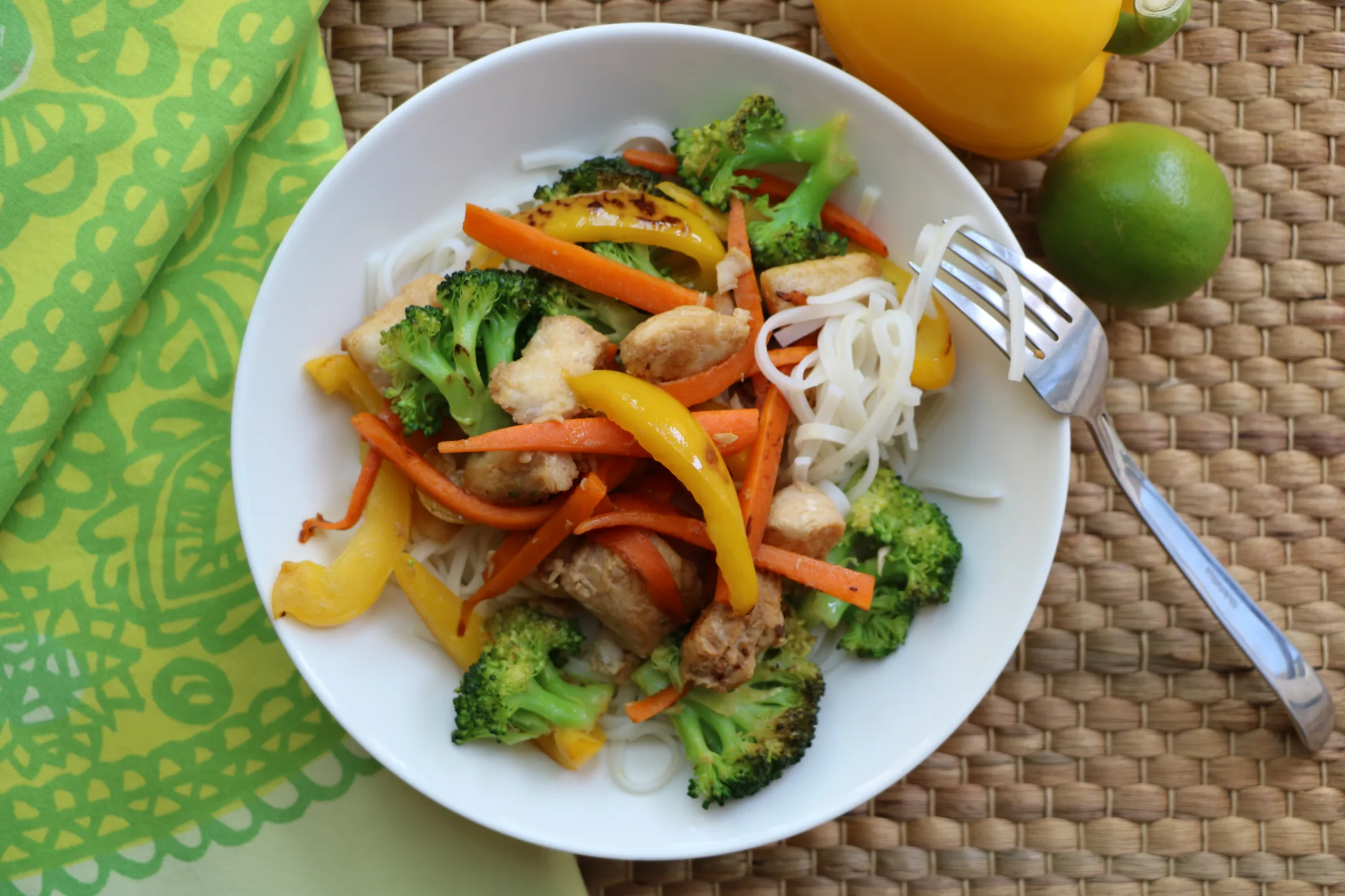 Quick Salmon Stir Fry with Thai Noodles