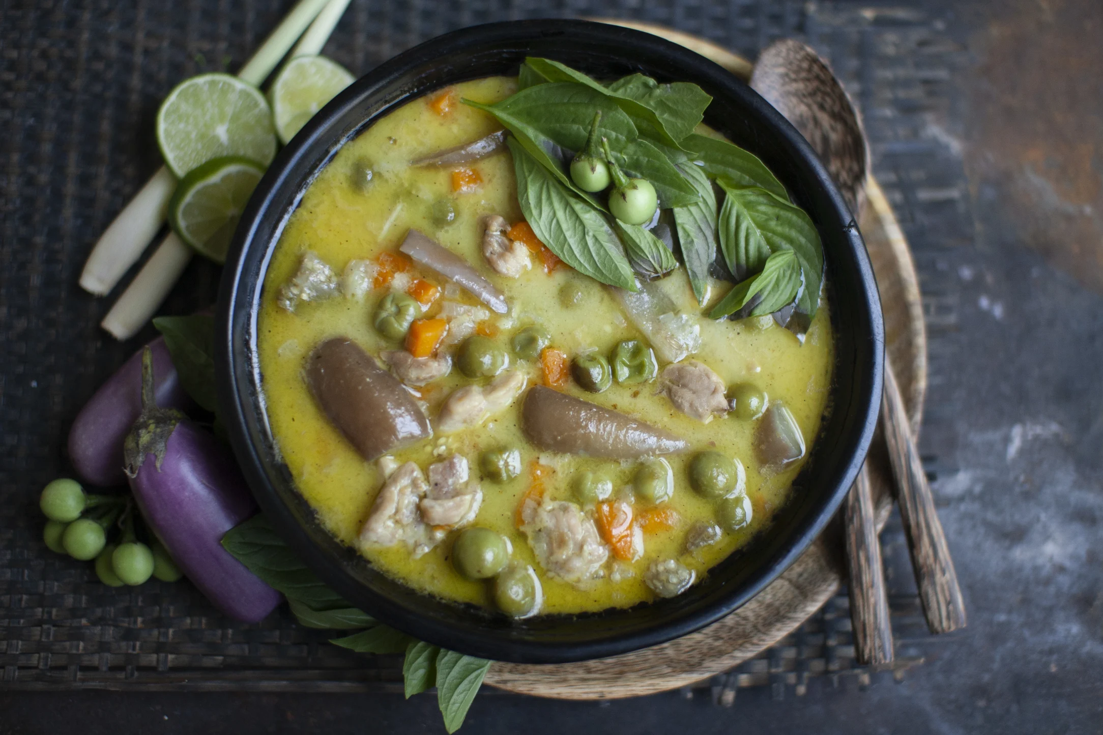 Thai Green Curry Chicken Soup