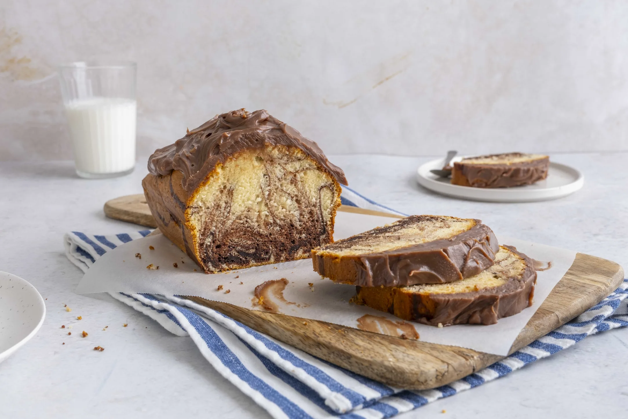 Chocolate and Vanilla Marble Loaf Cake