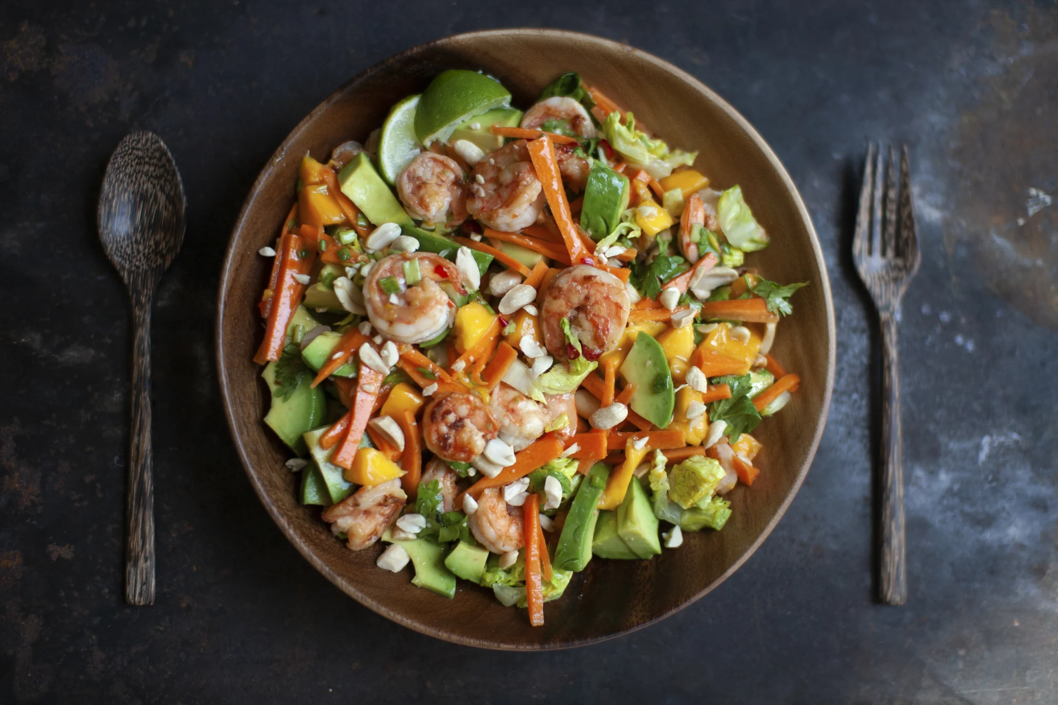 Prawn Salad with Mango and Peanuts