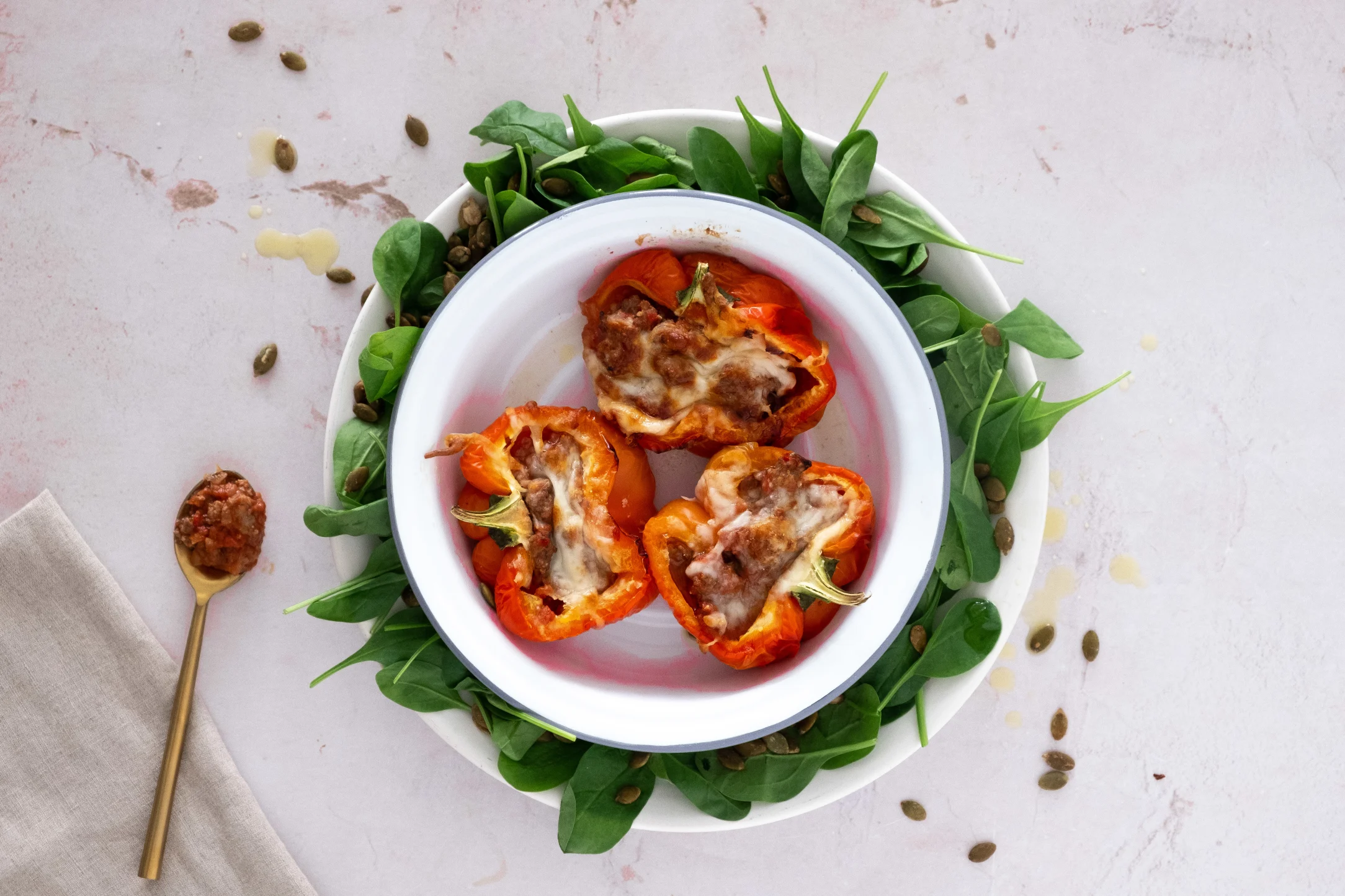 Beef and Cheese Stuffed Peppers