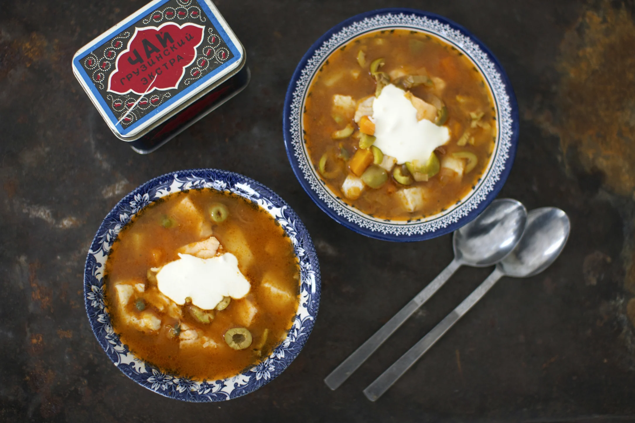 Russian Fish Soup Solyanka