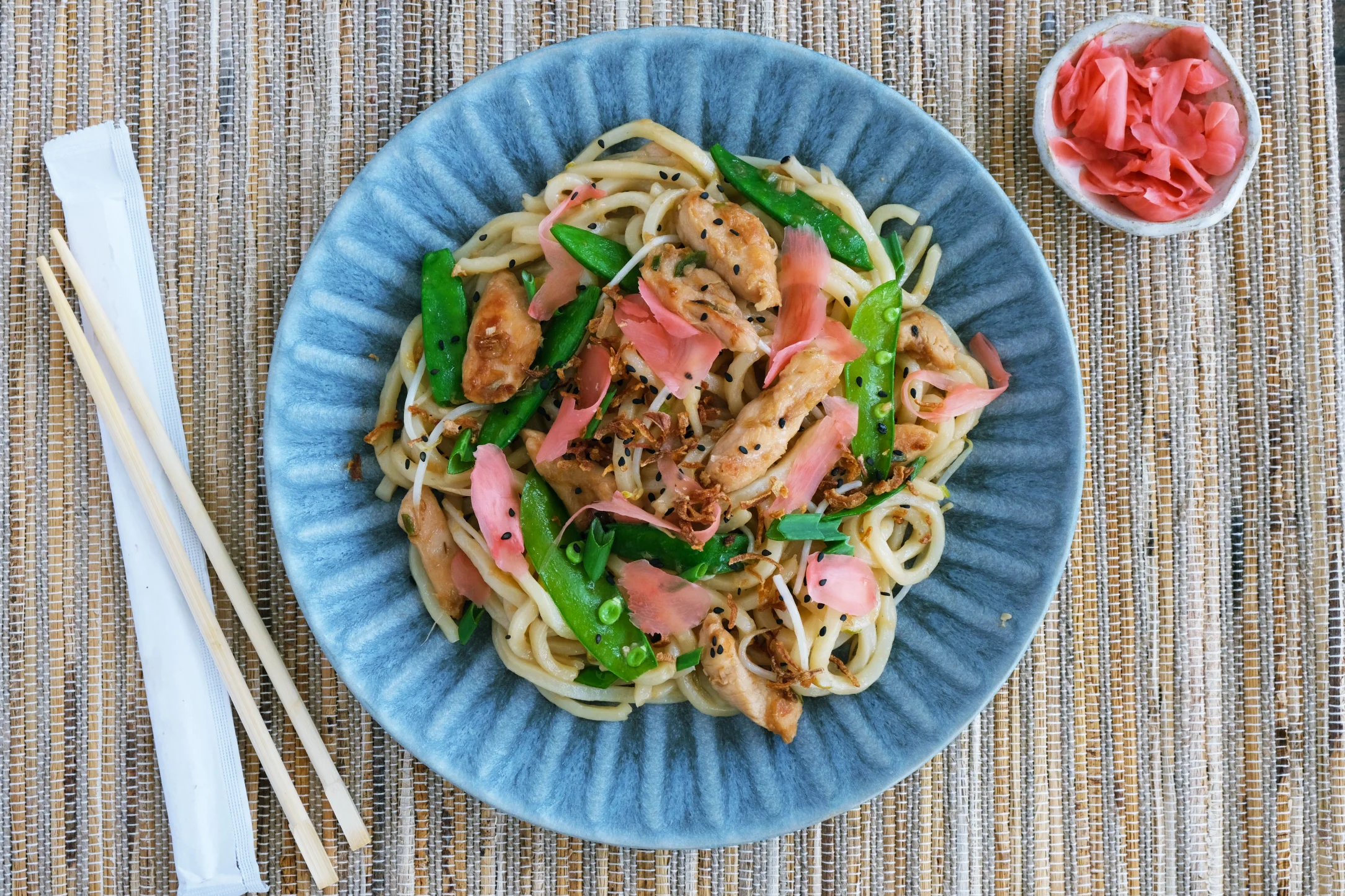 Ginger Chicken Udon Noodles