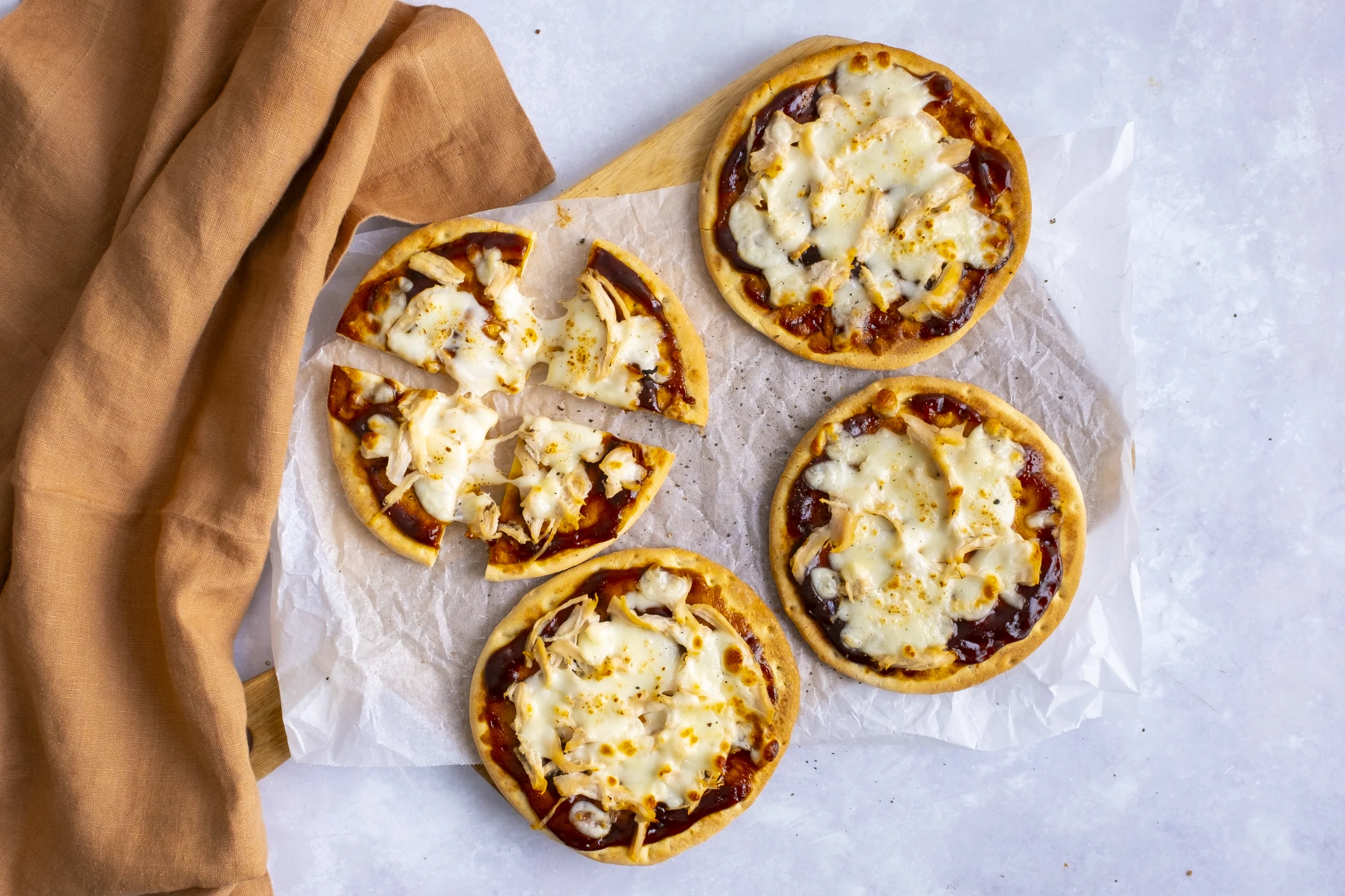 Mini BBQ Chicken Pizza