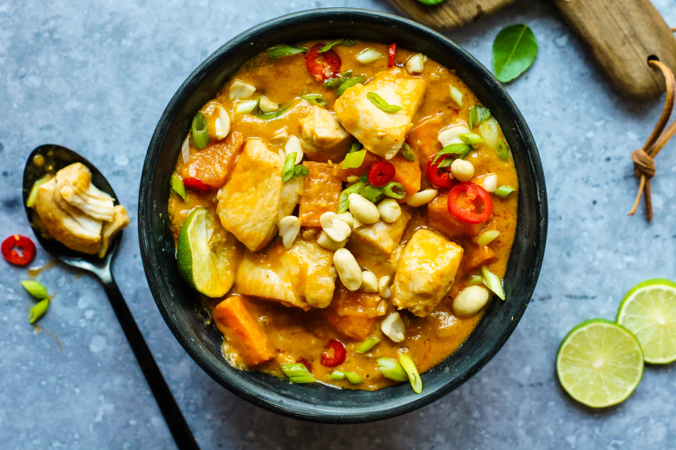 One Pot Satay Curry with Chicken and Sweet Potato