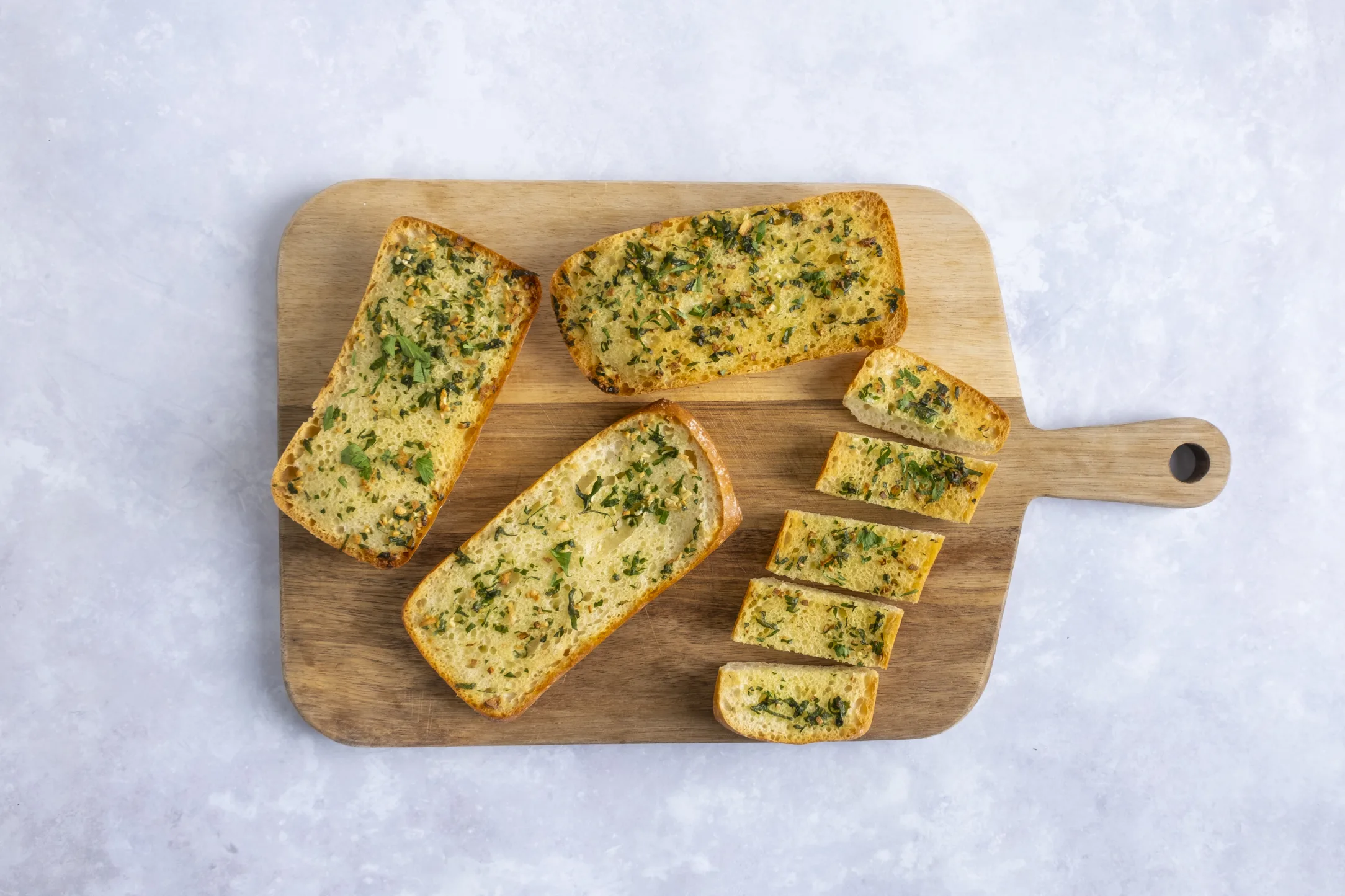 Homemade Buttery Garlic Ciabatta