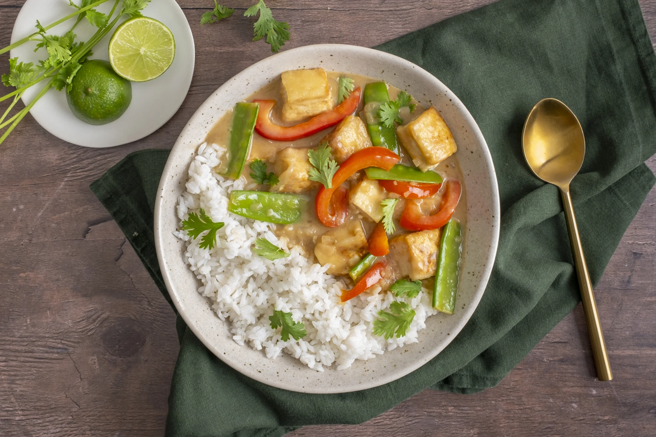 Tofu Coconut Lime Curry with Jasmine Rice