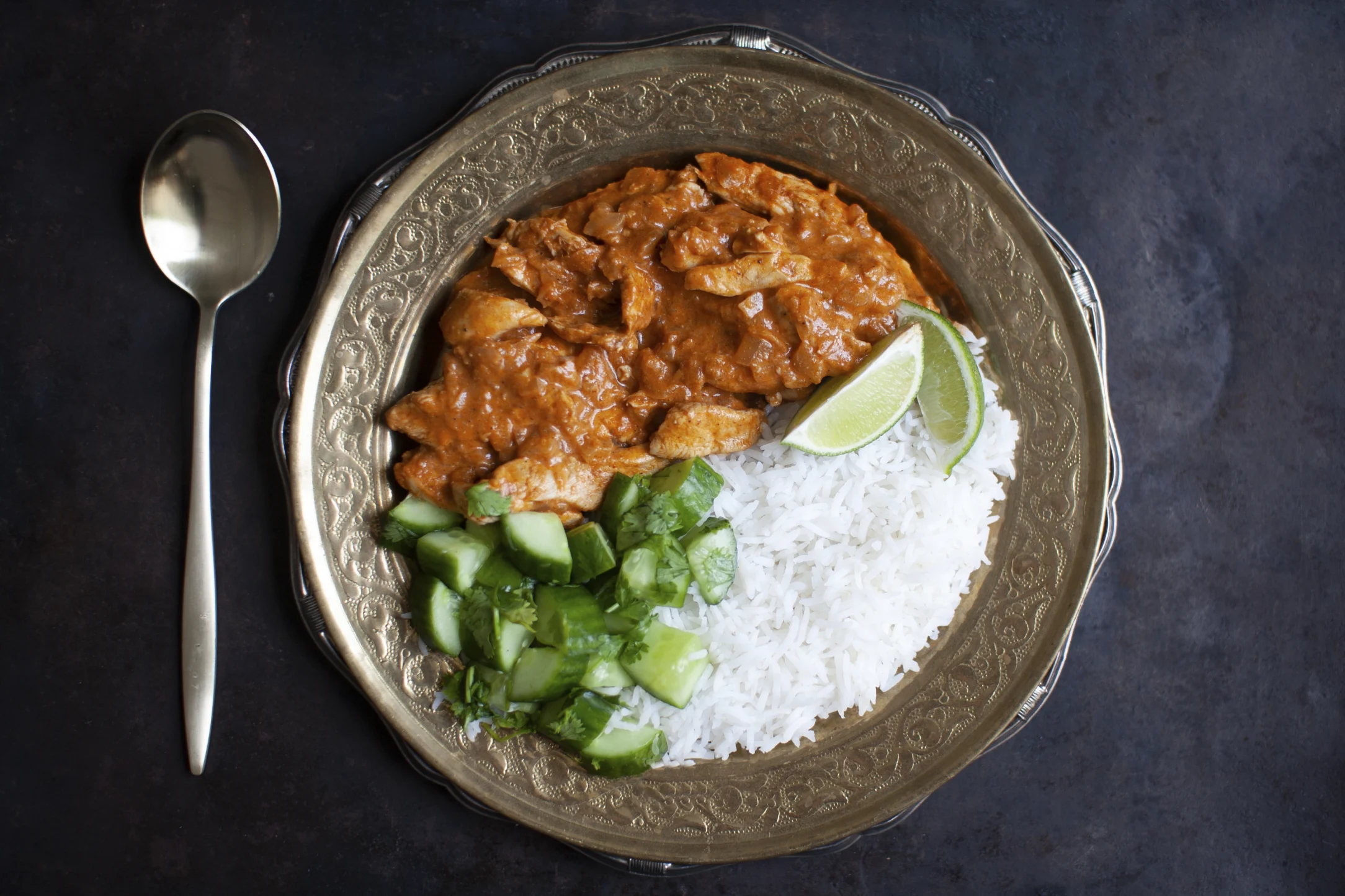 Chicken Tikka Masala with Cucumber Salad