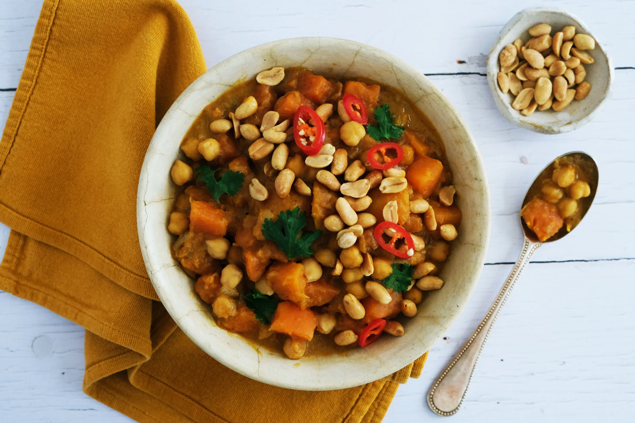 Spicy Satay Curry with Chickpeas and Sweet Potato