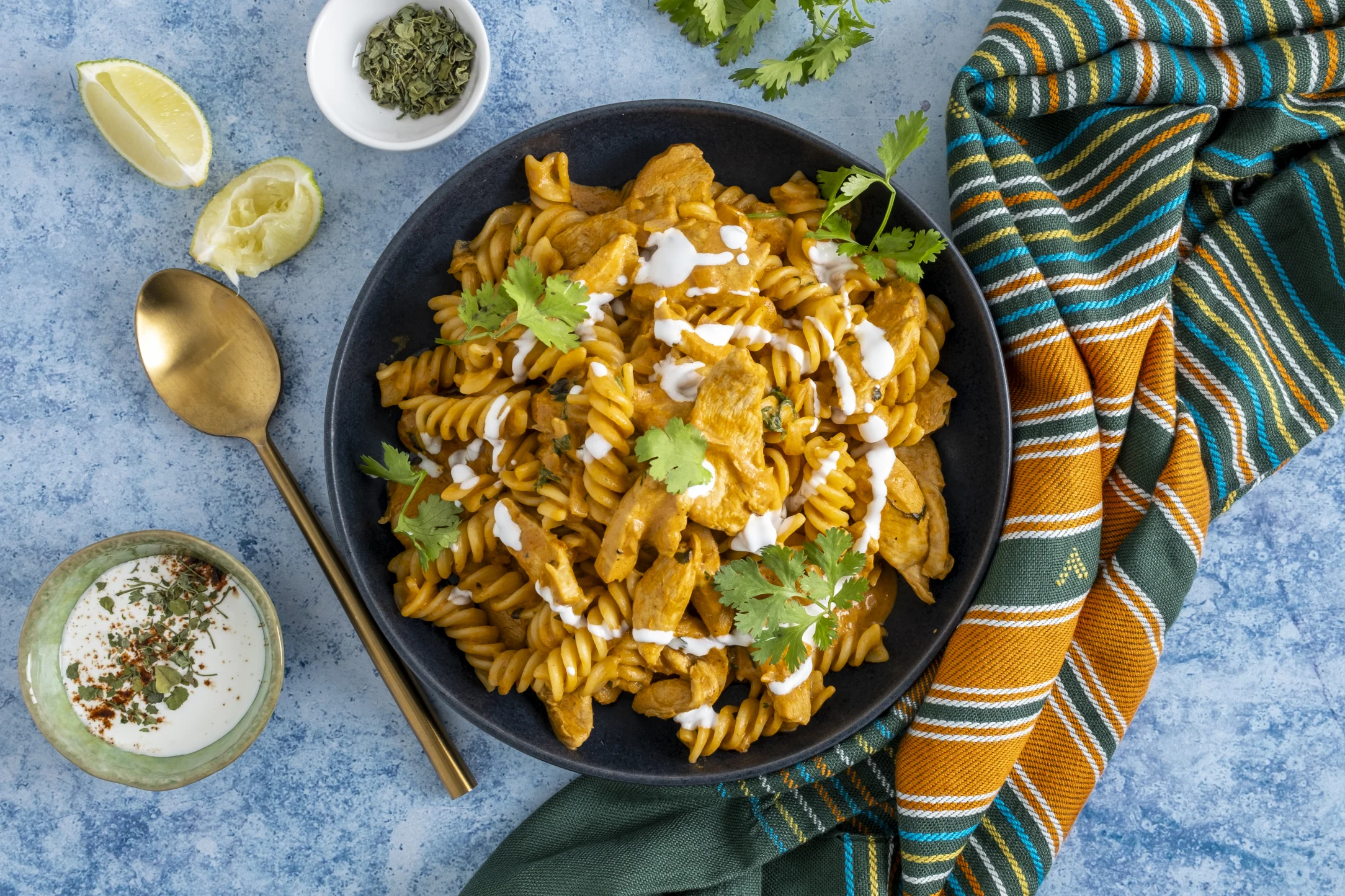 One-Pot Butter Chicken with Fusilli Pasta