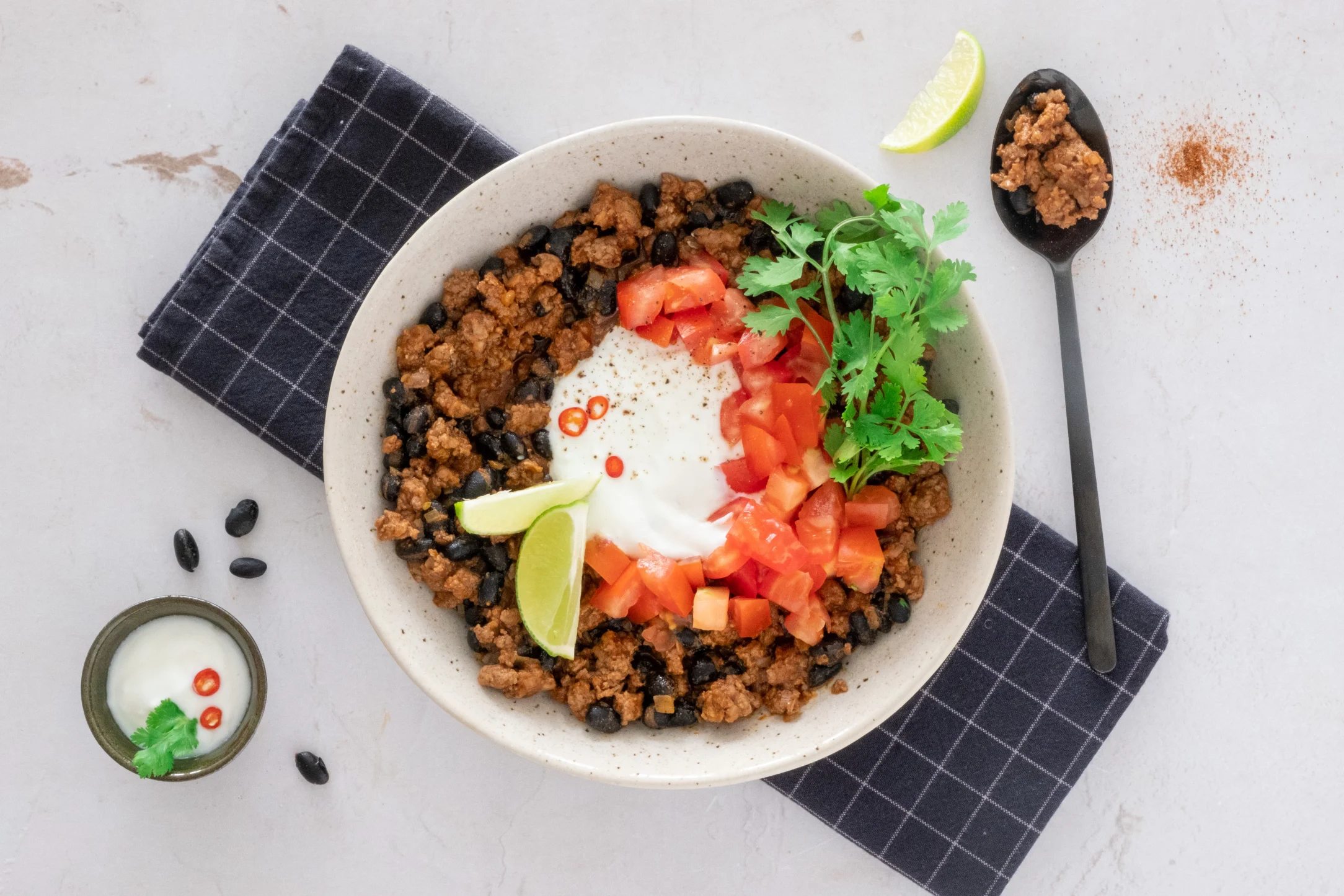 Light Chilli Con Carne with Black Beans