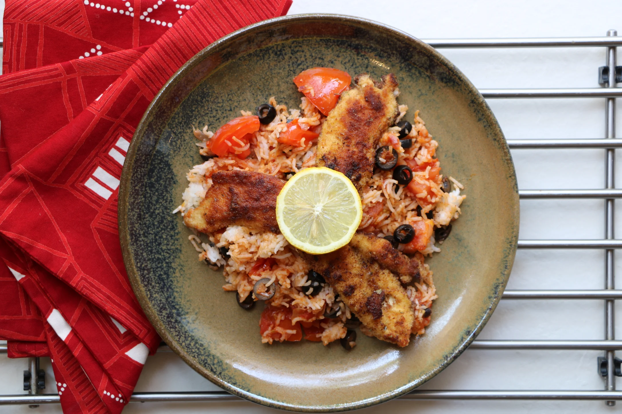 Paprika and Chilli Chicken Escalopes with Spanish Tomato Rice