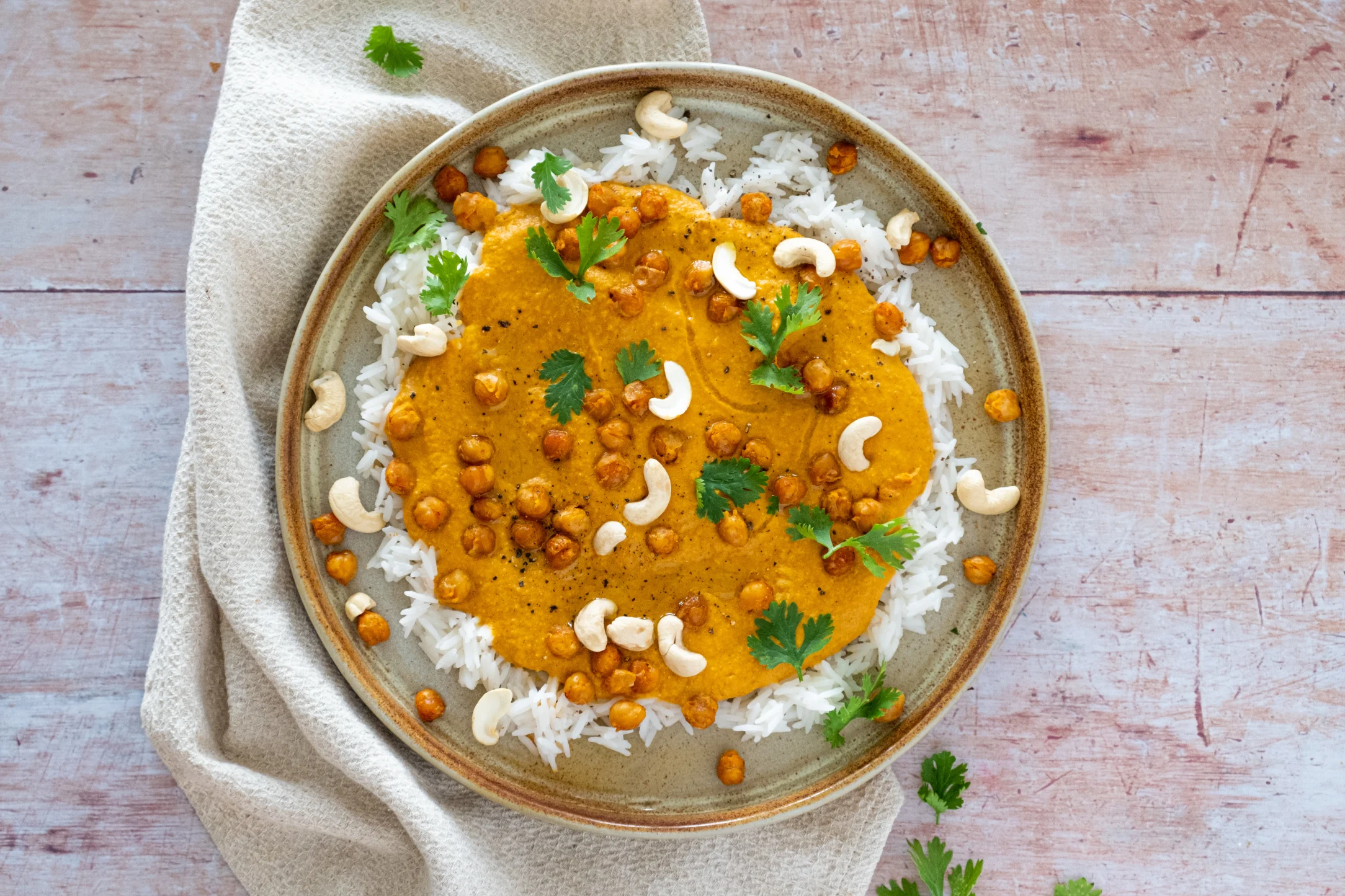 Creamy Tikka Masala Curry with Roasted Chickpeas