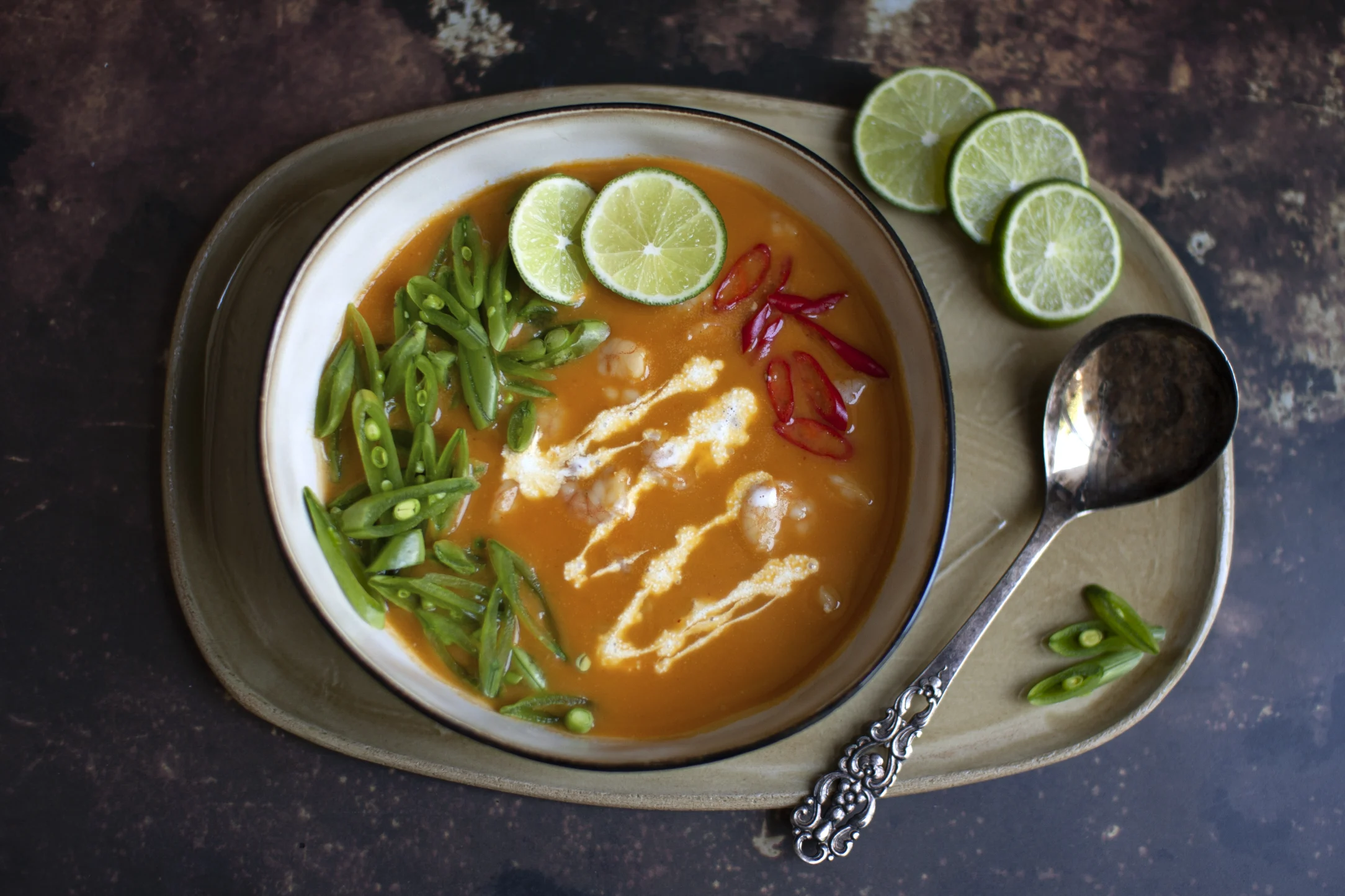 Spicy Prawn and Butternut Squash Thai Soup