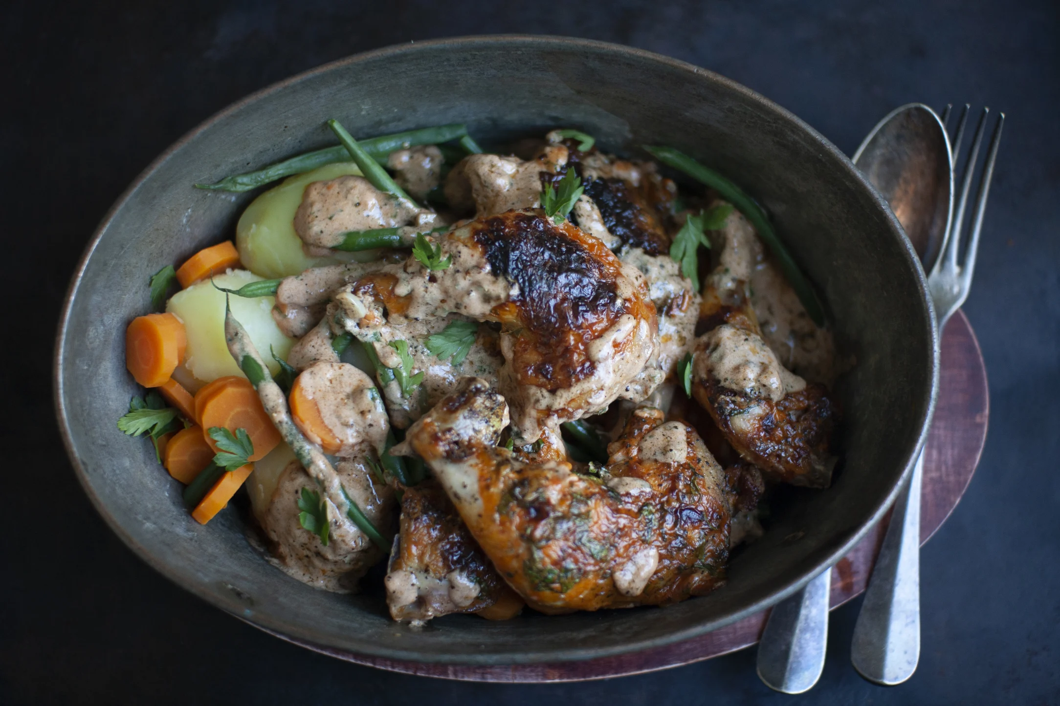 Classic French Poulet au Vinaigre Chicken Casserole