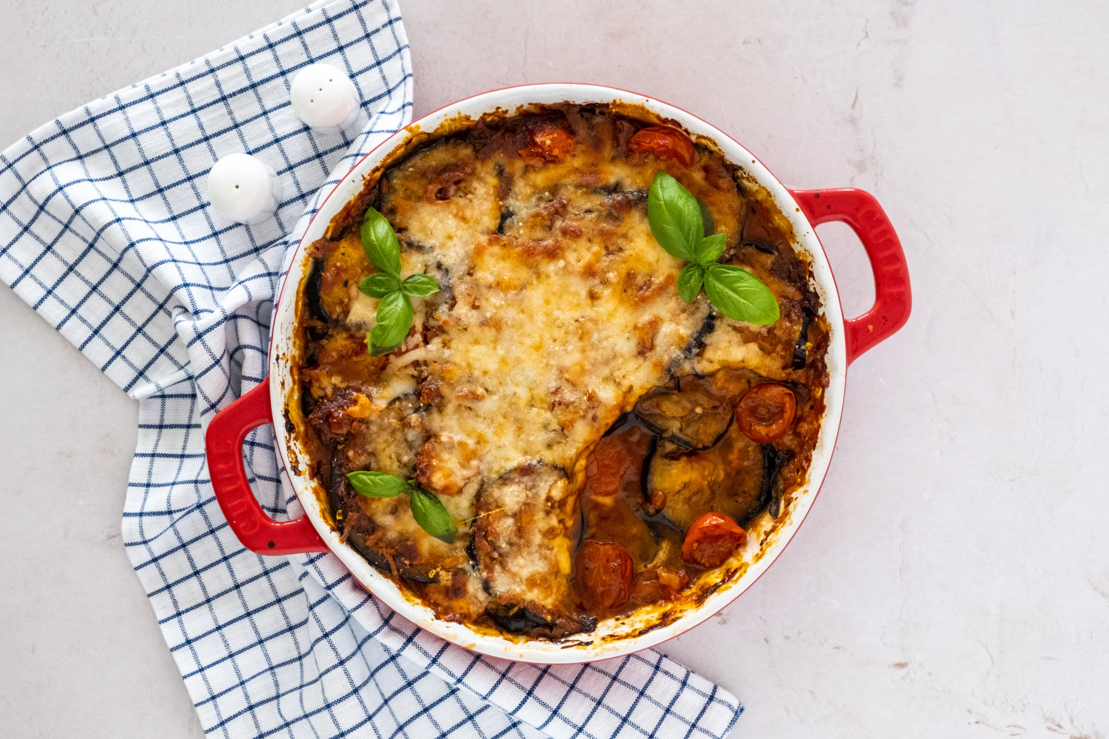 Cheesy Eggplant and Tomato Vegetarian 'Lasagna'