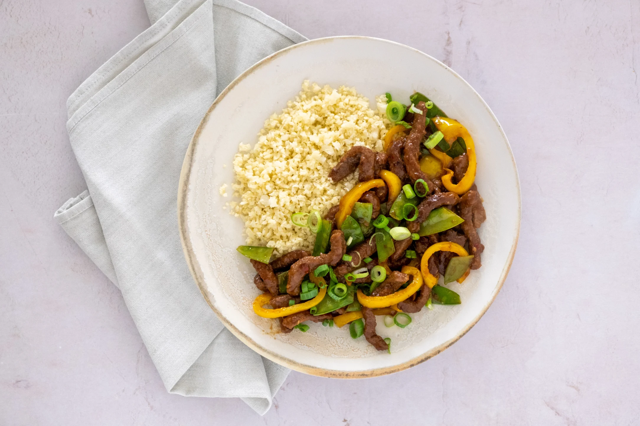 Beef Chilli Stir-fry with Cauli Rice