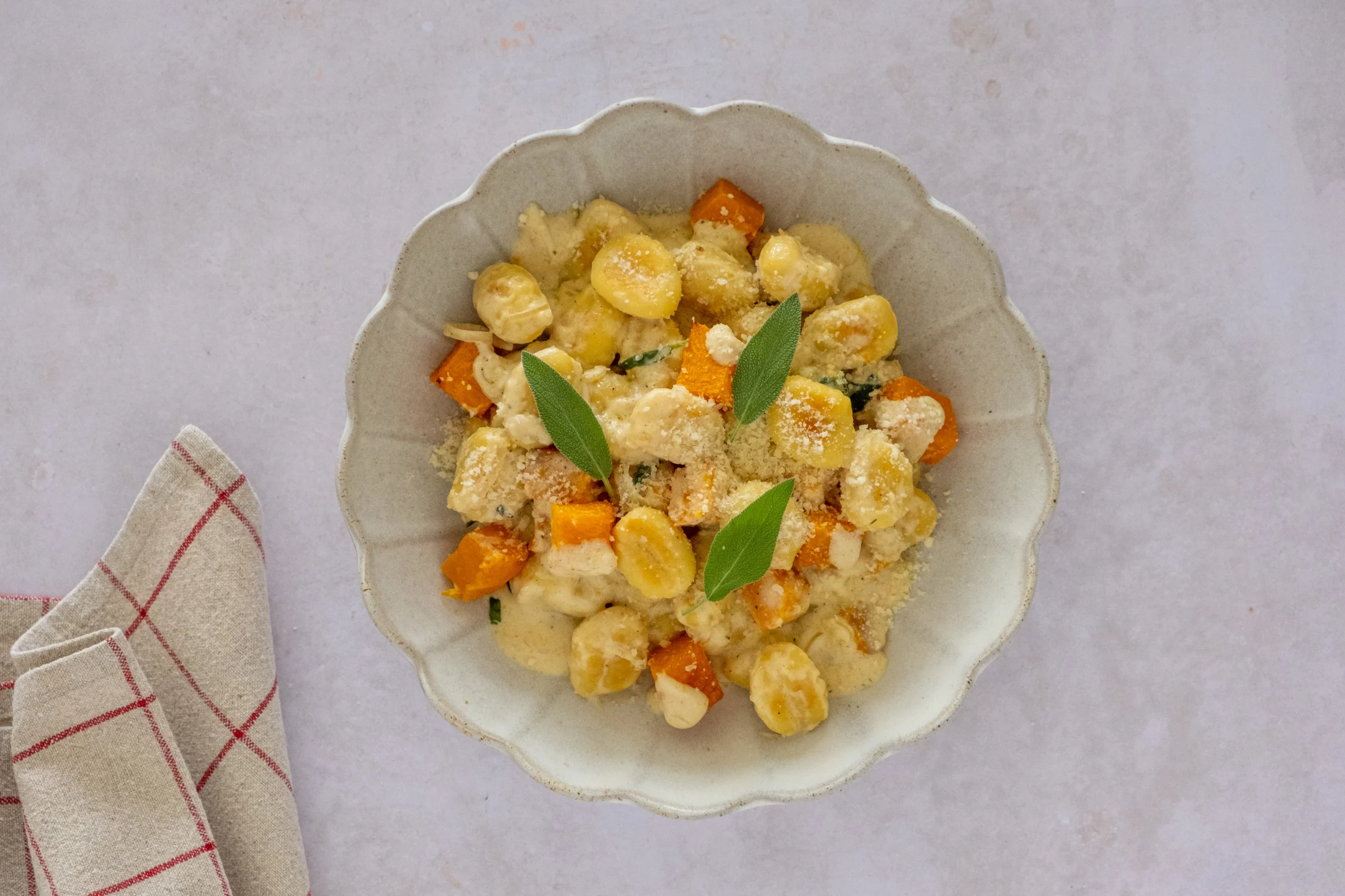 Creamy Sage Gnocchi with Roasted Squash