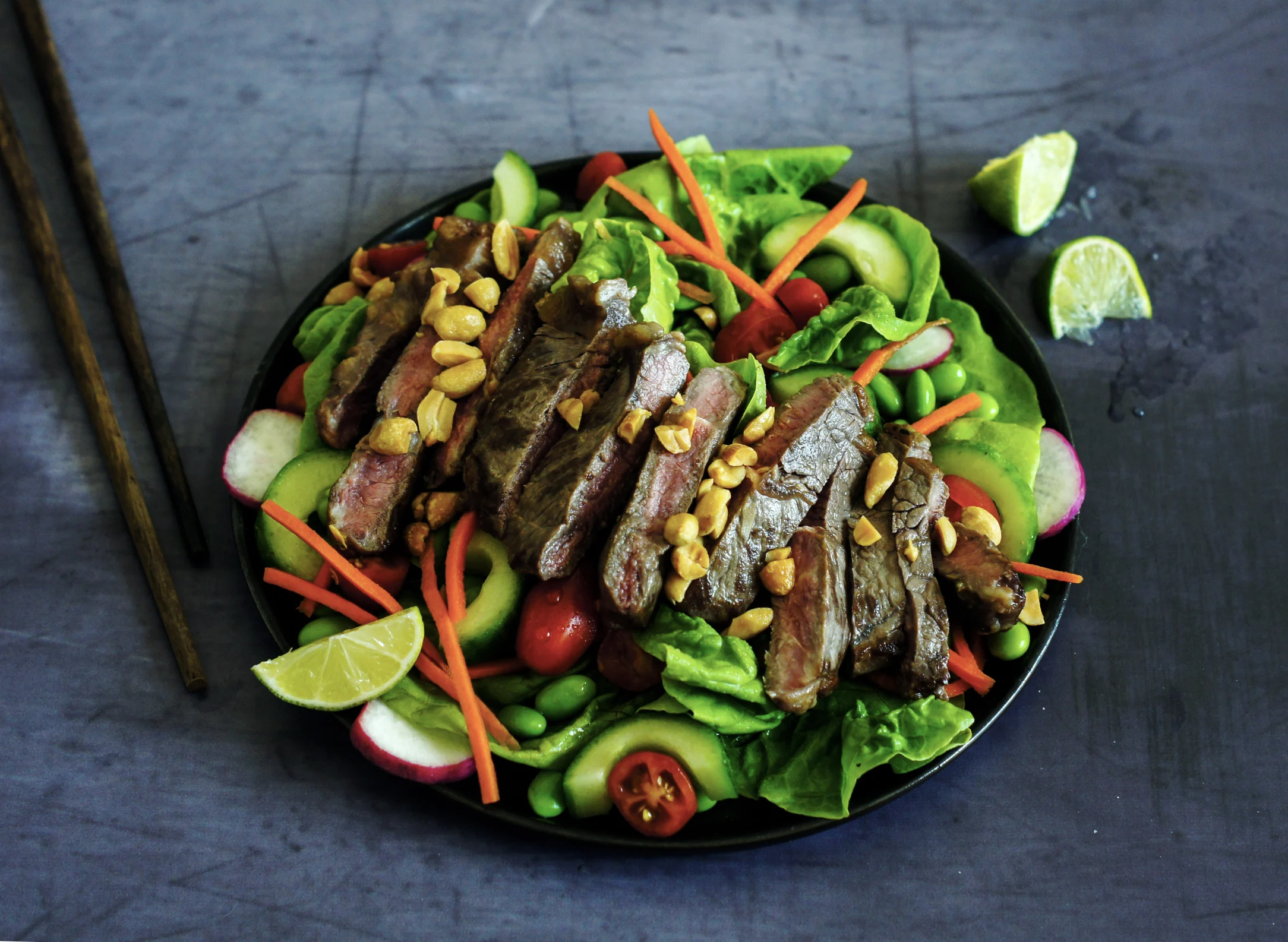 Asian Beef Salad with Edamame and Radish