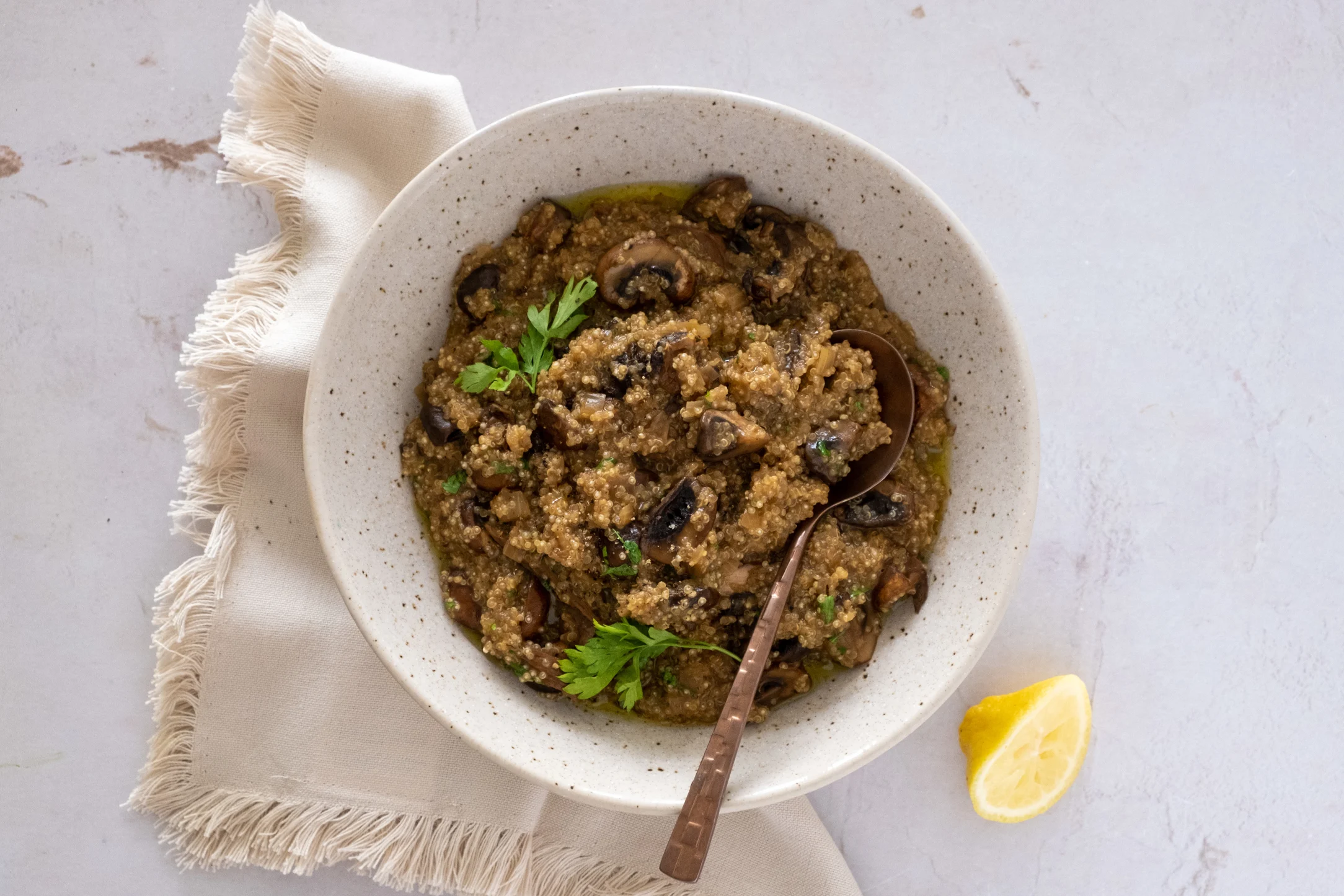 Cheesy Mushroom 'Quinotto'