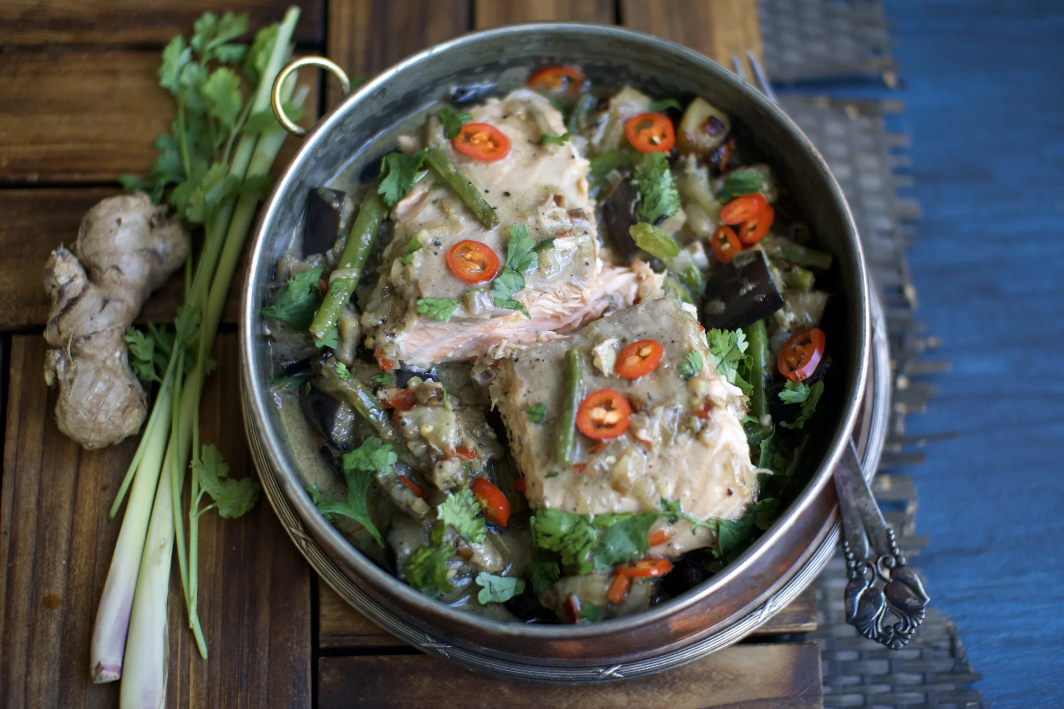 Coconut and Lemongrass Ginger Salmon