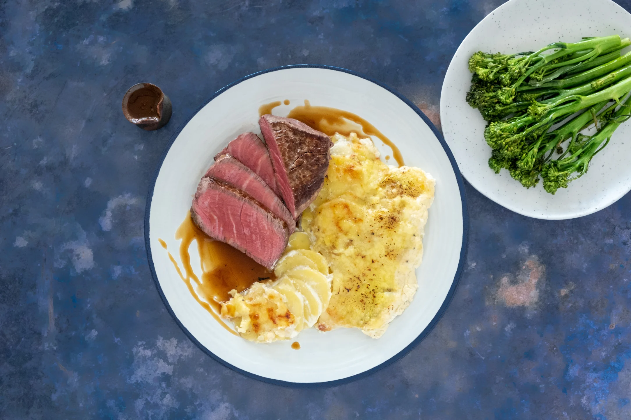 Tenderloin Fillet Steak with Potato Dauphinoise and Tenderstem Broccolini
