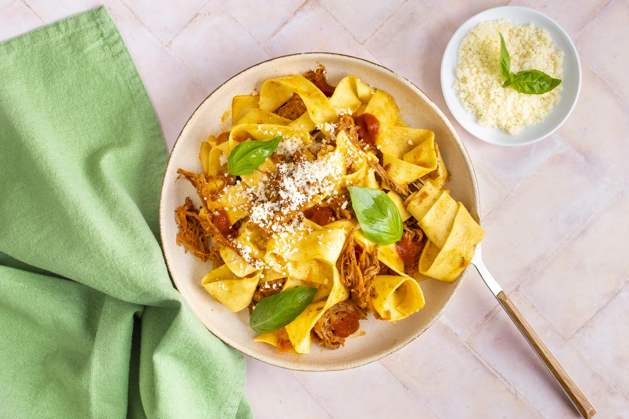 Express: Pulled Beef Ragu and Fresh Pappardelle with Pre-prepped Ingredients