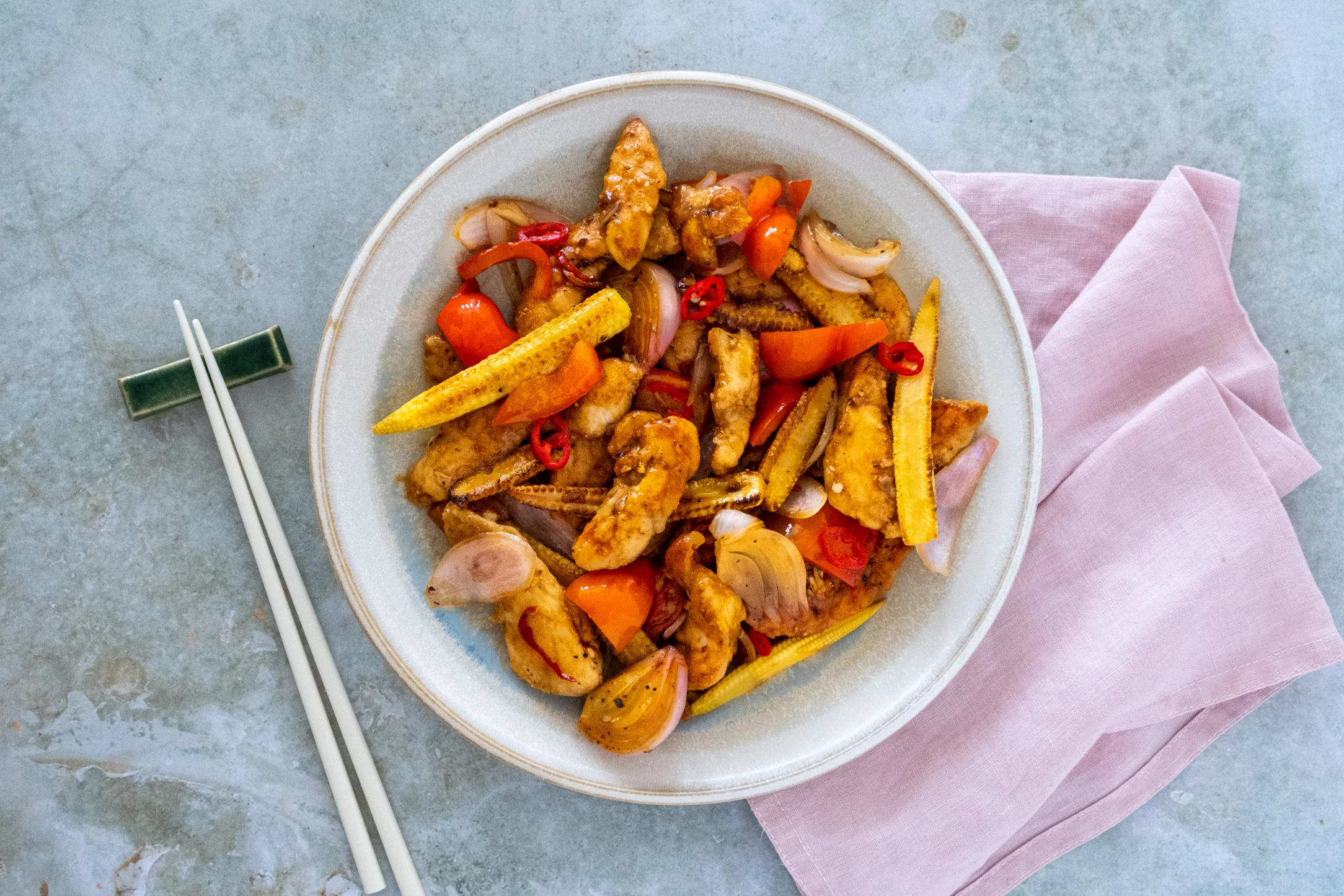 Black Pepper Chicken Stir-Fry