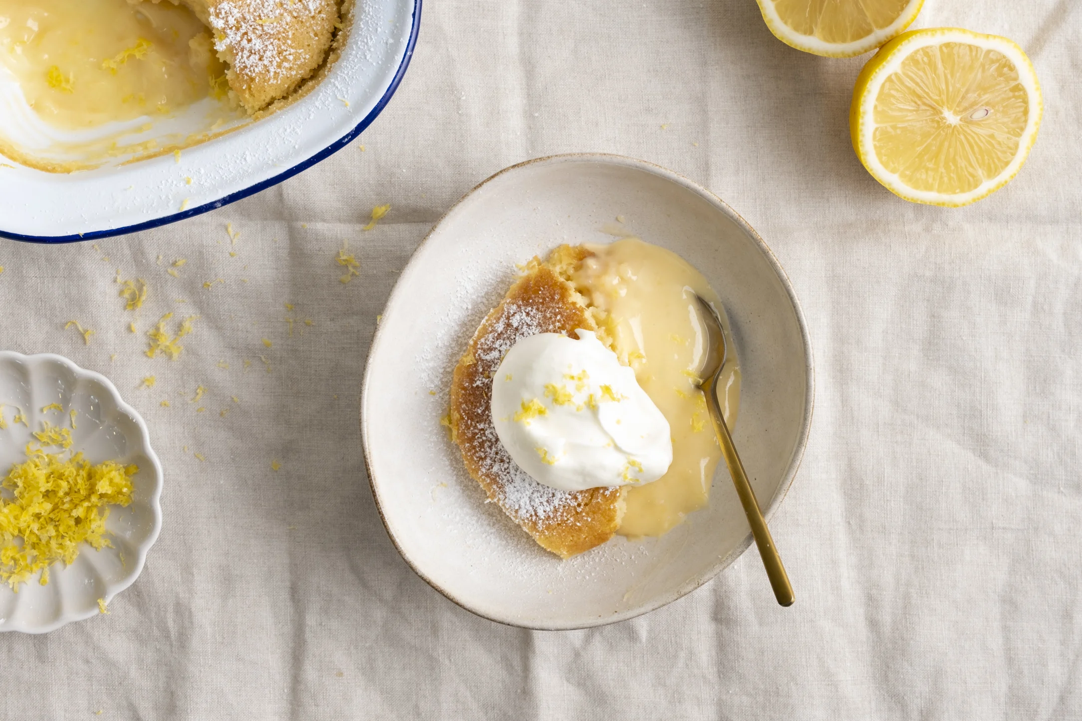 Saucy Lemon Sponge Cake