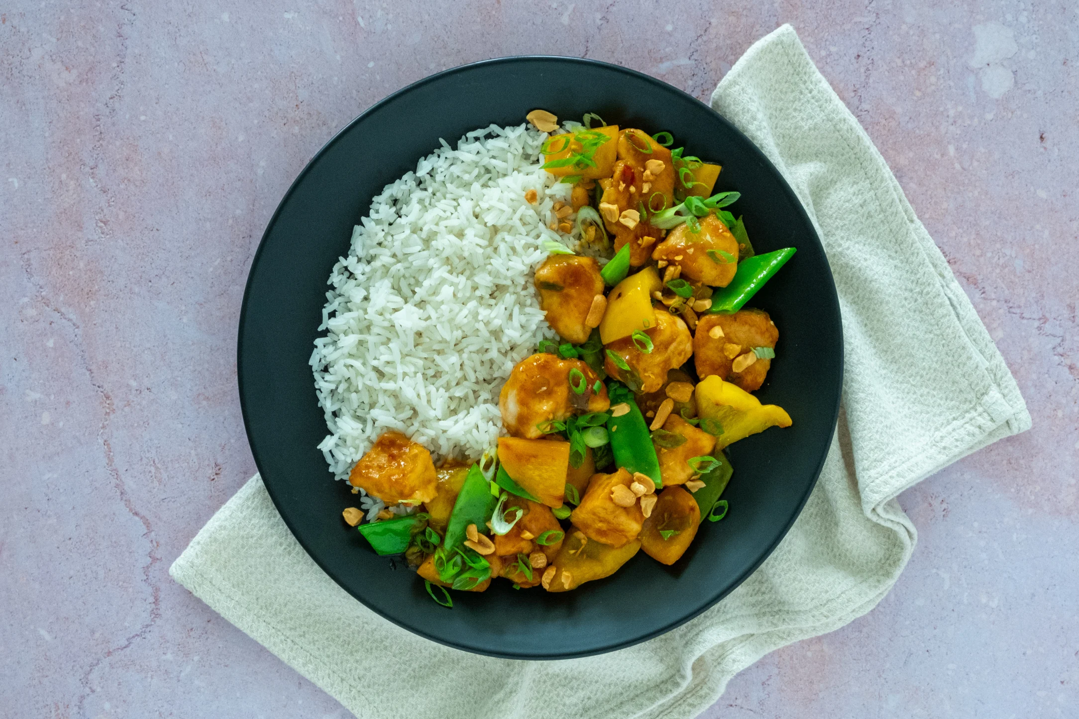 Kung Pao Chicken Stir-fry with Jasmine Rice